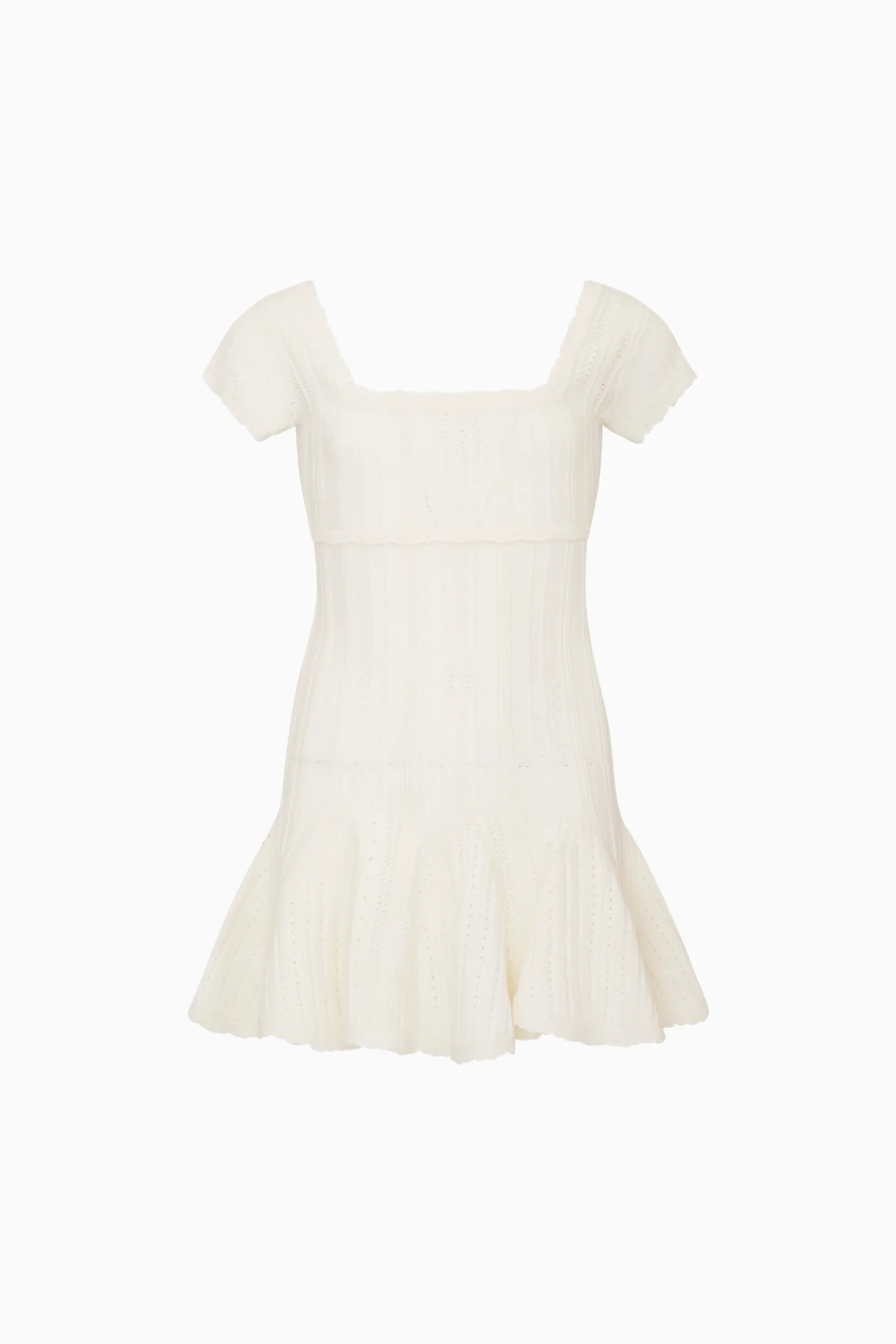 Tween Daffron Stretch Pointelle Dress - WHITE TEA - Image 5