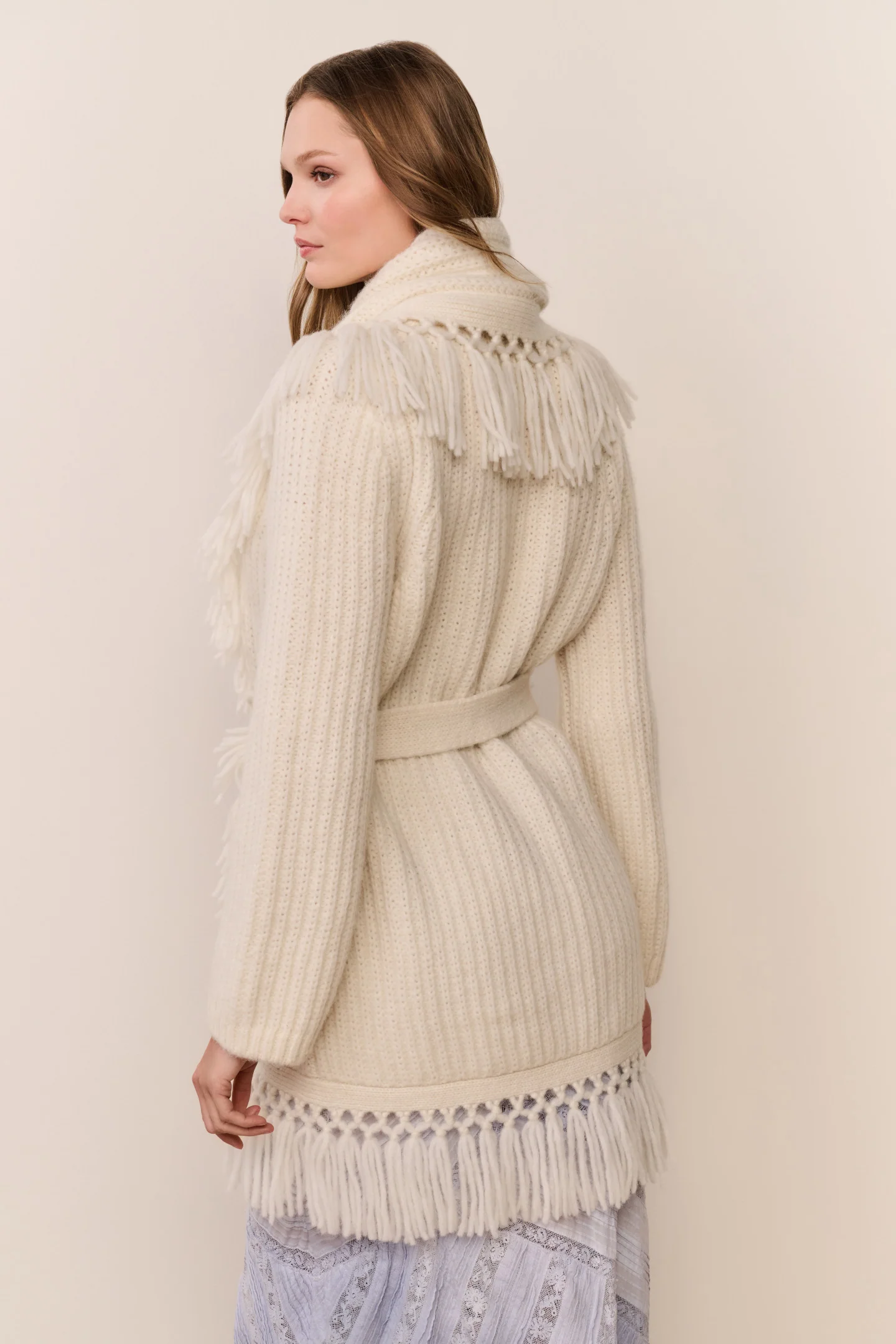Daphira Fringe Alpaca Wrap Cardigan - Image 5