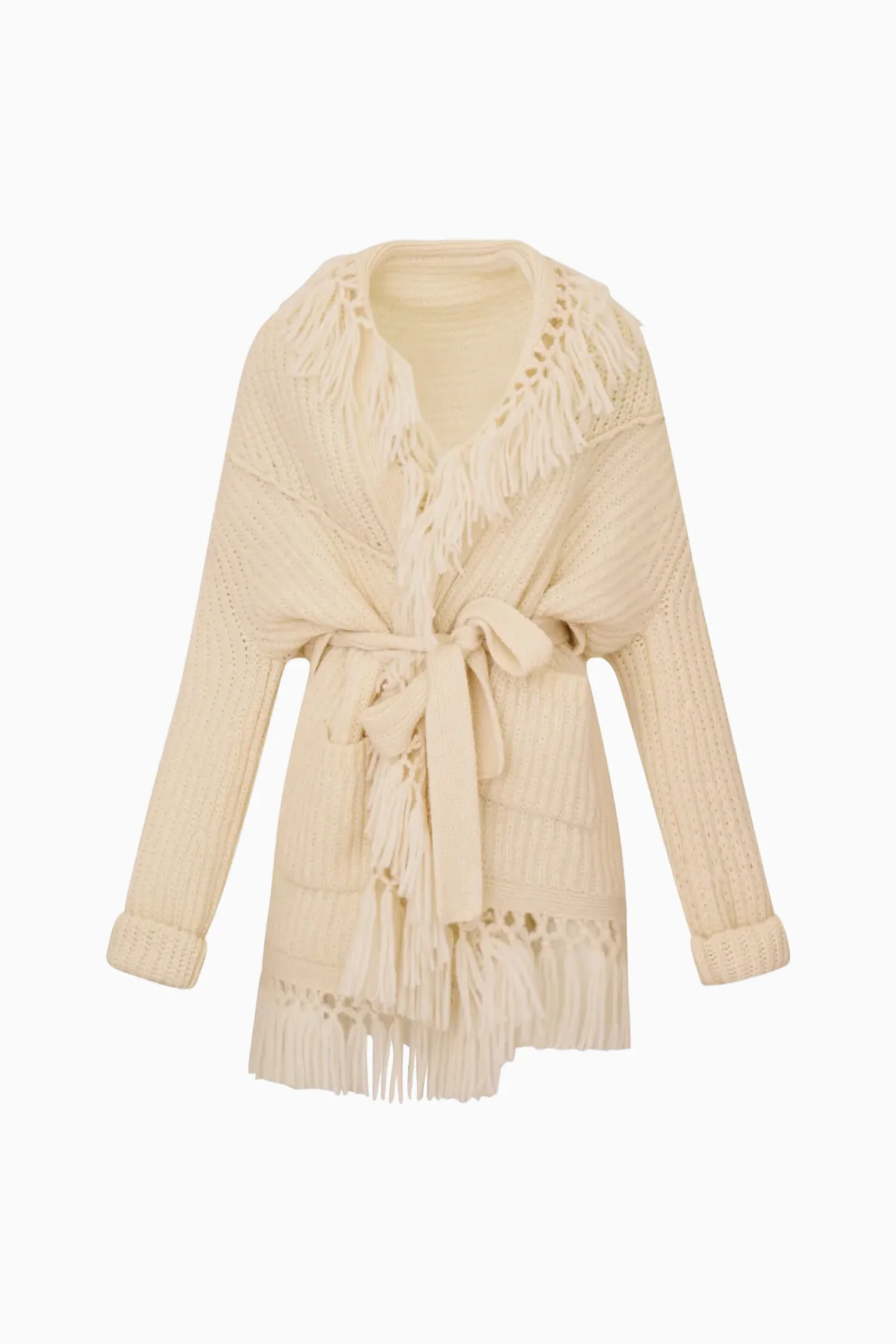 Daphira Fringe Alpaca Wrap Cardigan - Image 6