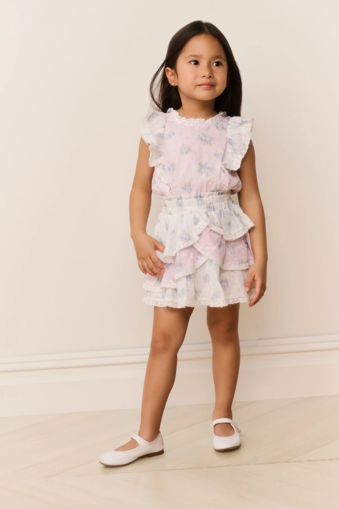 Little Girls Decker Mixed Print Dress - Image 2