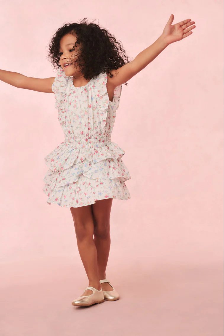 Girls Decker Cotton Floral Dress - Image 3