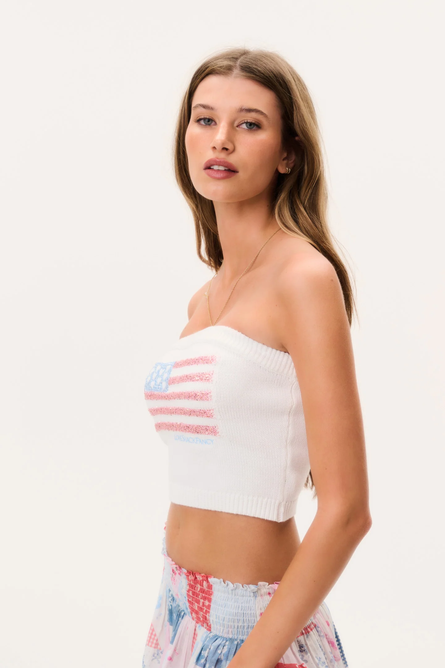 Deserae Sparkle Americana Tube Top - Image 4