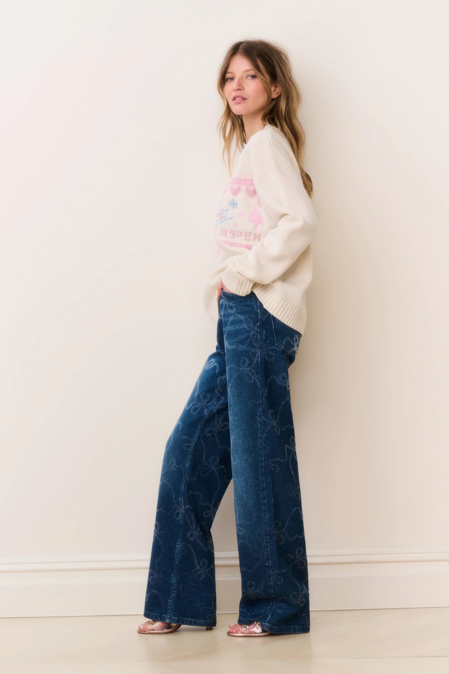 Dessa Crystal Bow Jeans - Image 3