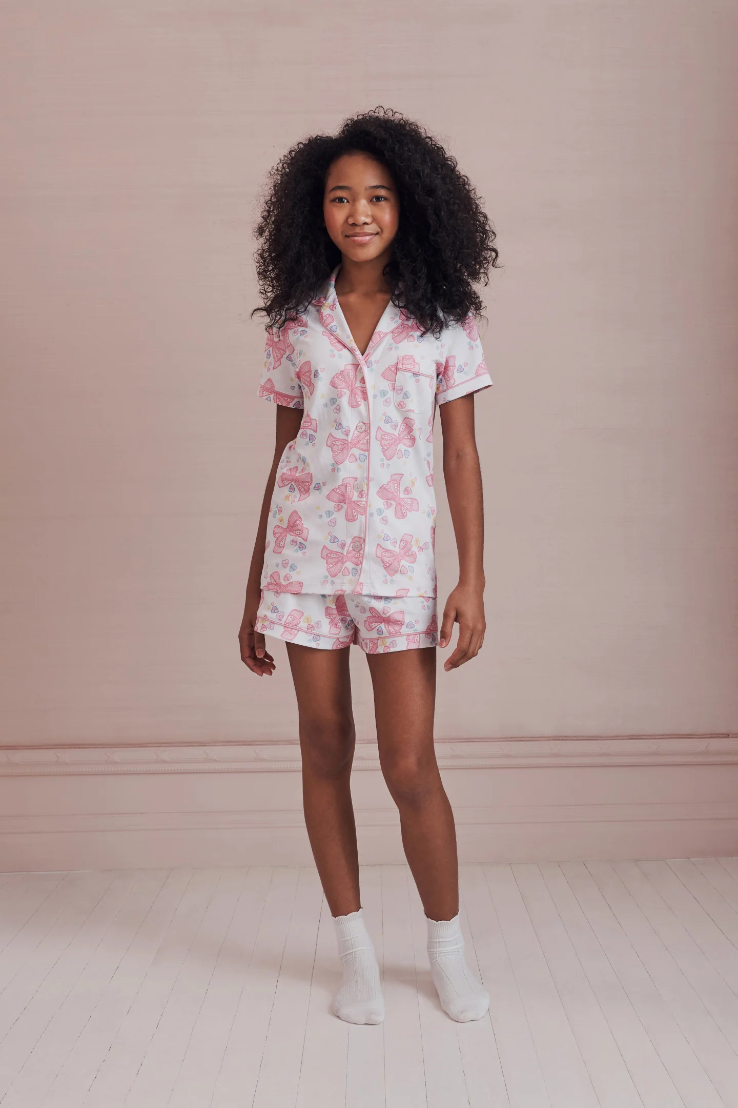 LoveShackFancy x Roller Rabbit Doily Beux Women's Polo Pajama Set - Image 3