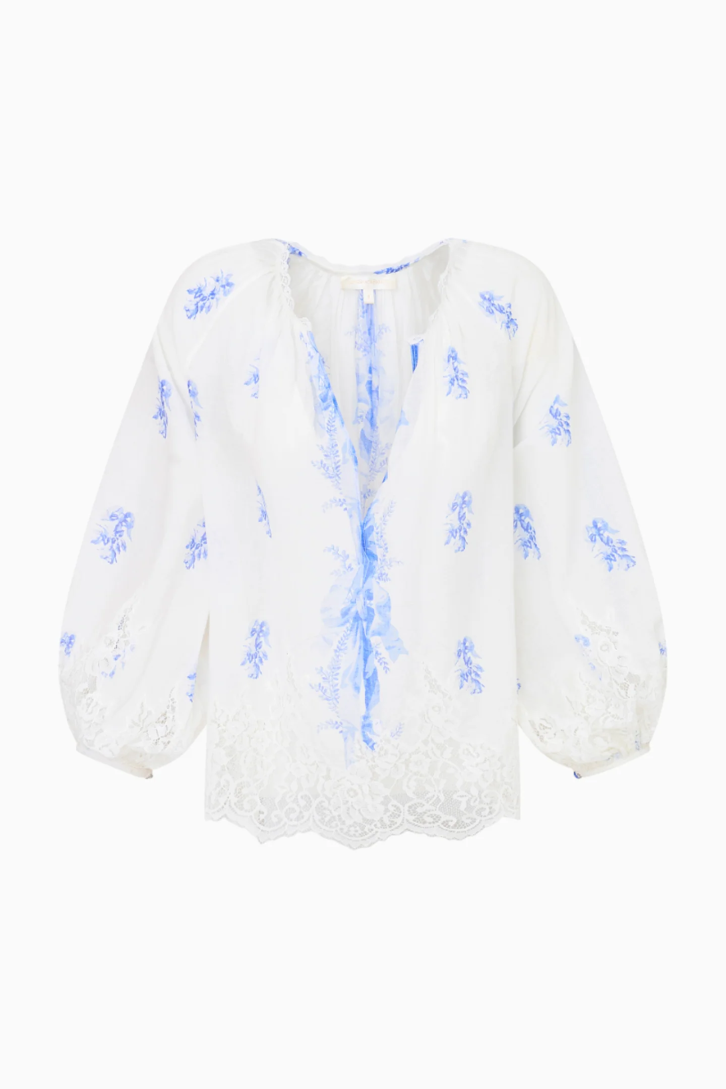 Dresner Cotton Lace-Trimmed Blouse - Image 5