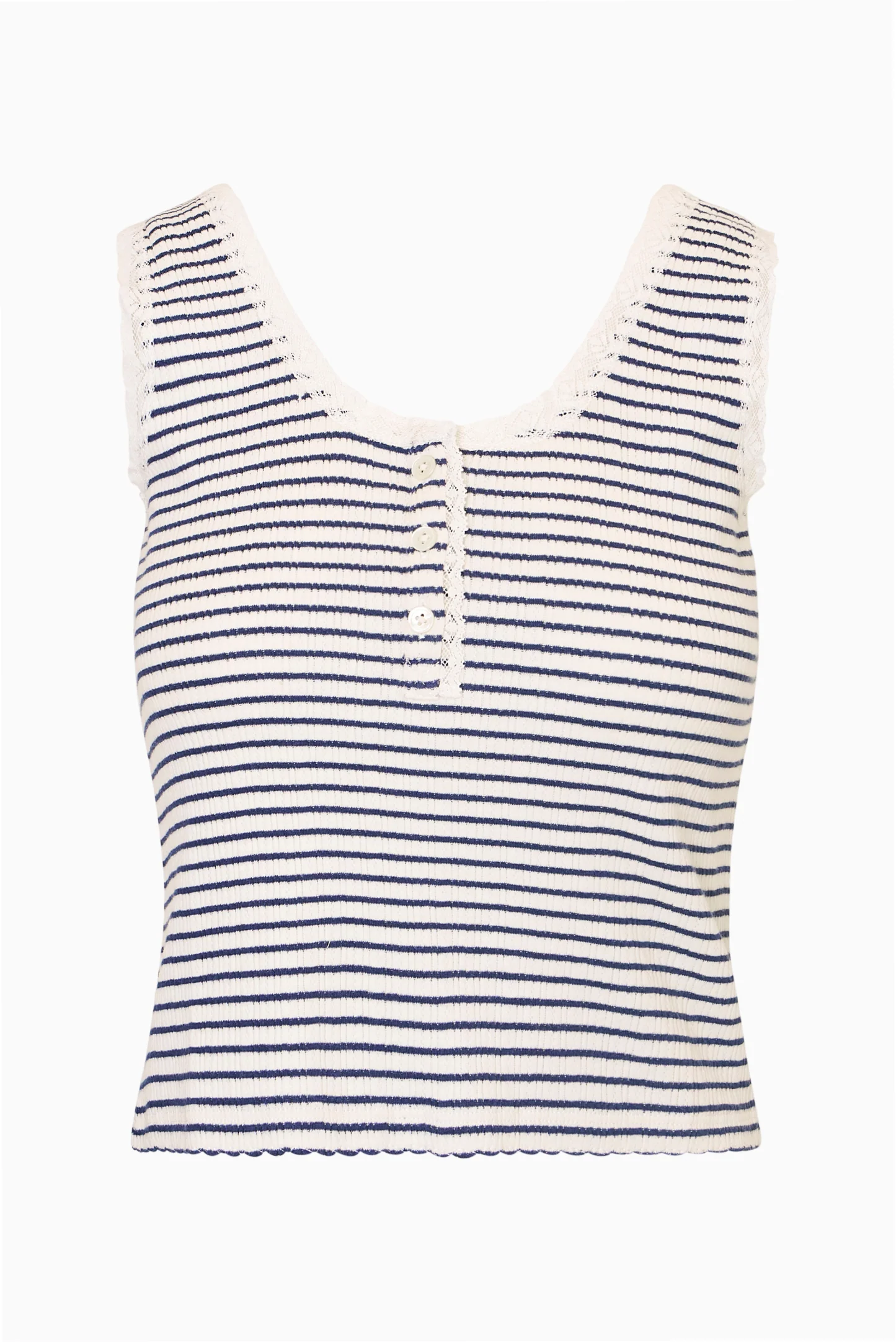 Elenabell Cotton Lace-Trimmed Tank - Image 6