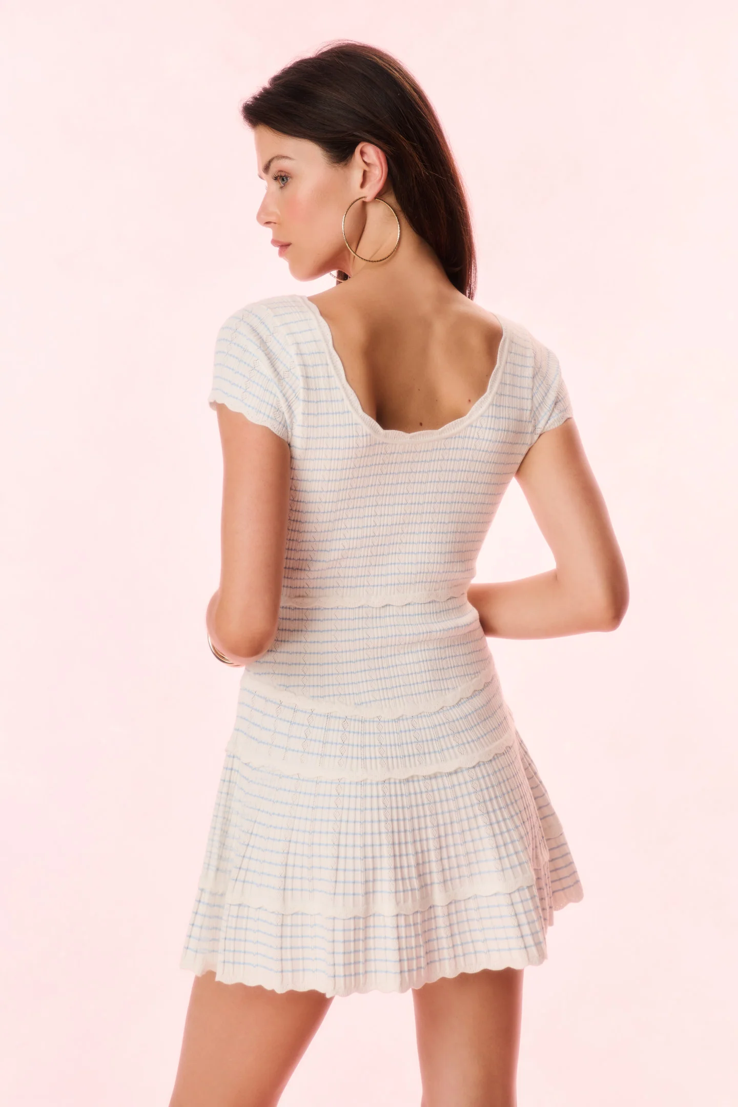 Elisavette Striped Stretch Knit Mini Dress - Image 5