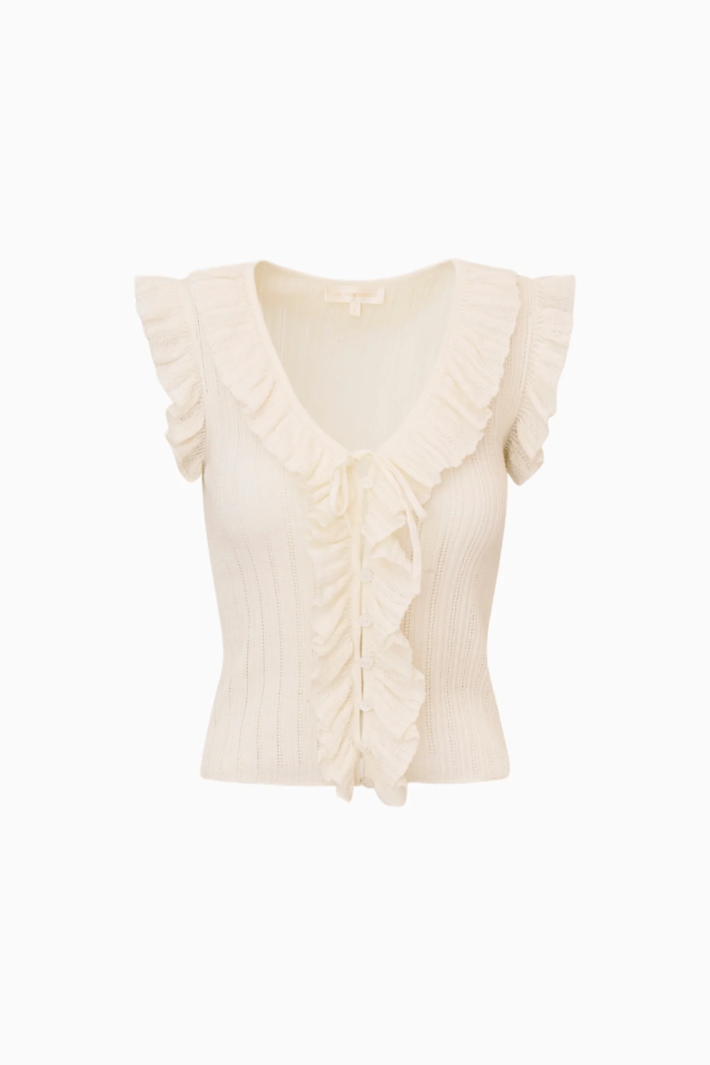 Elizabelle Pointelle Knit Top - Image 6