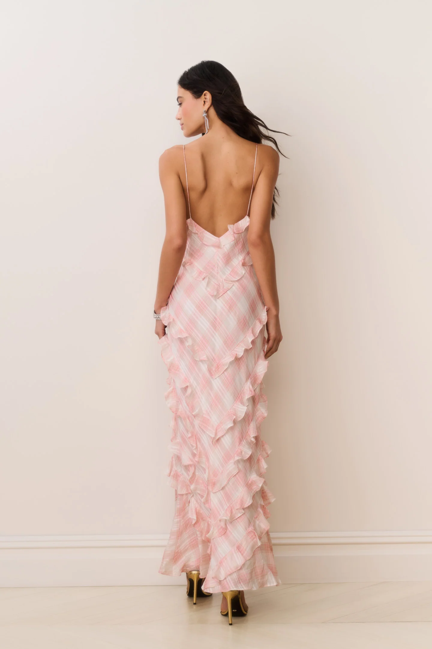 Ellietta Tartan Ruffle Maxi Dress - Image 10