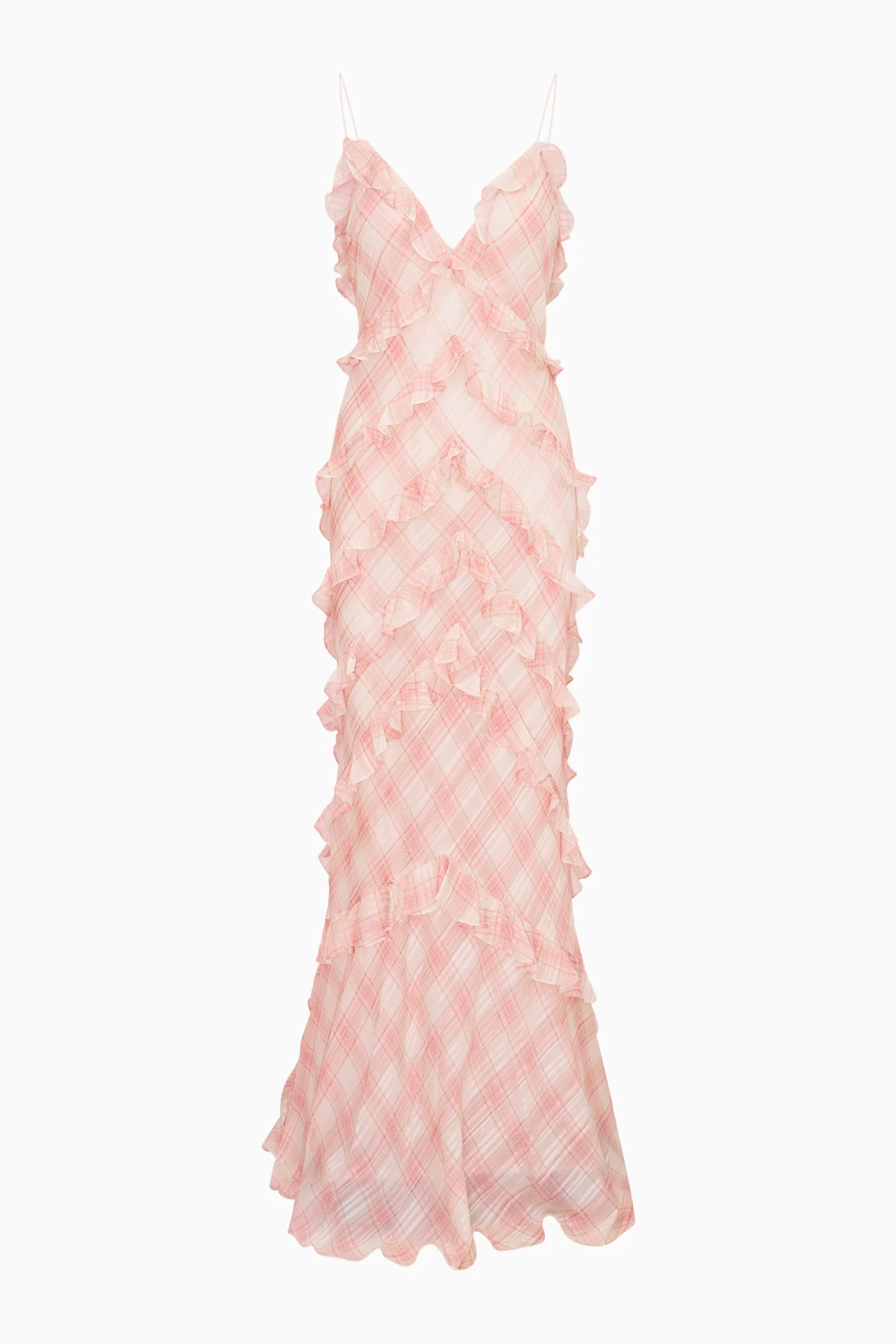 Ellietta Tartan Ruffle Maxi Dress - Image 11