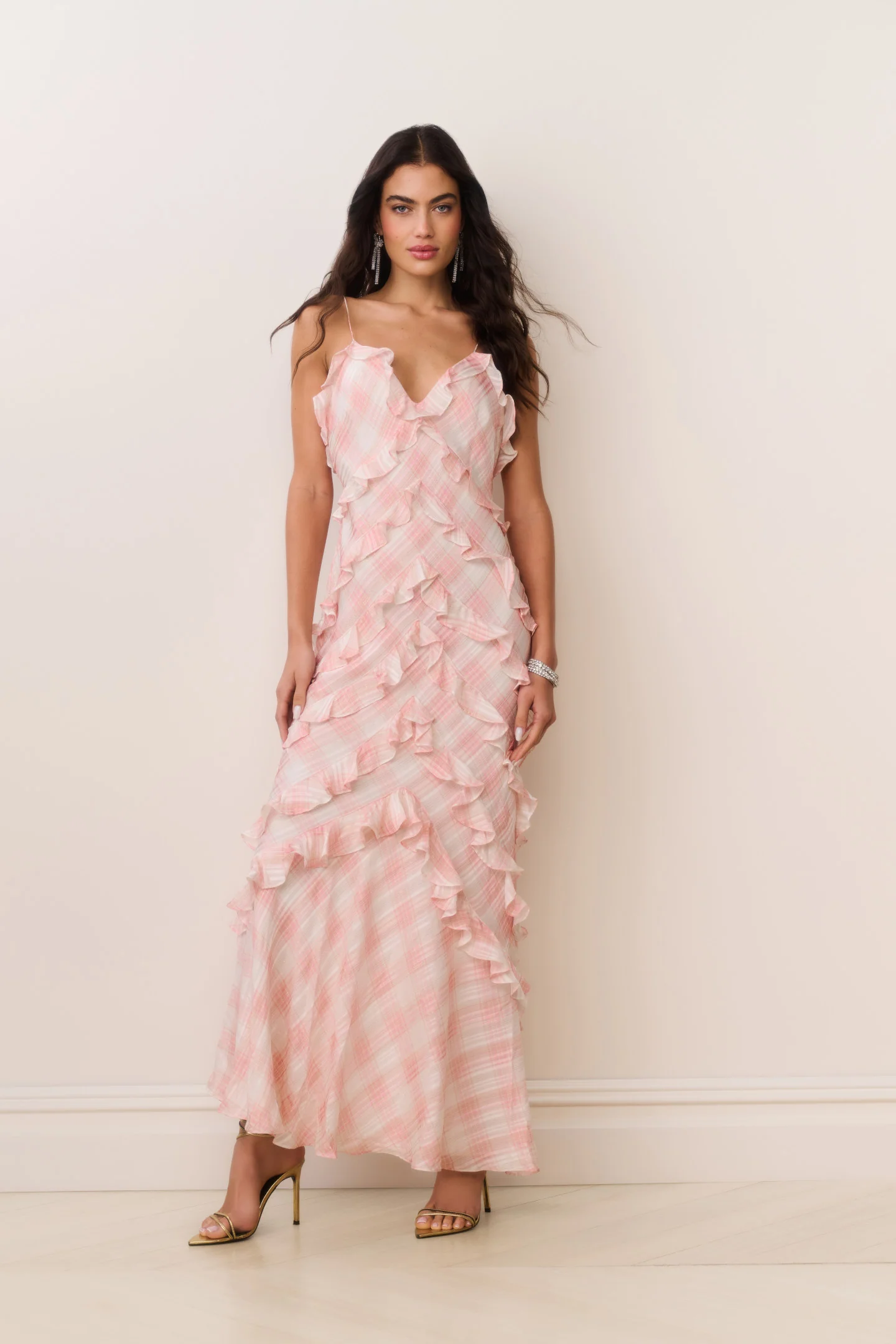 Ellietta Tartan Ruffle Maxi Dress - Image 7