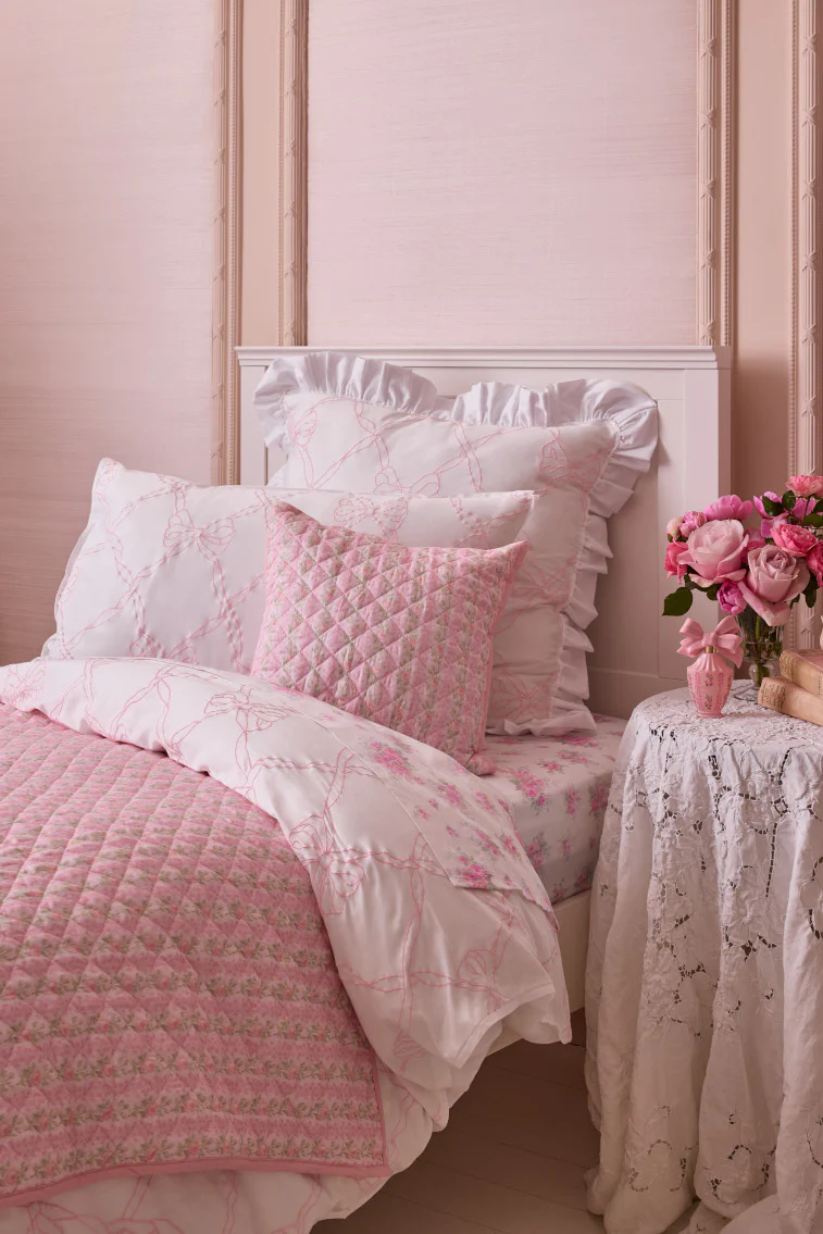 Embroidered Ruffle Euro Pillow - Image 3
