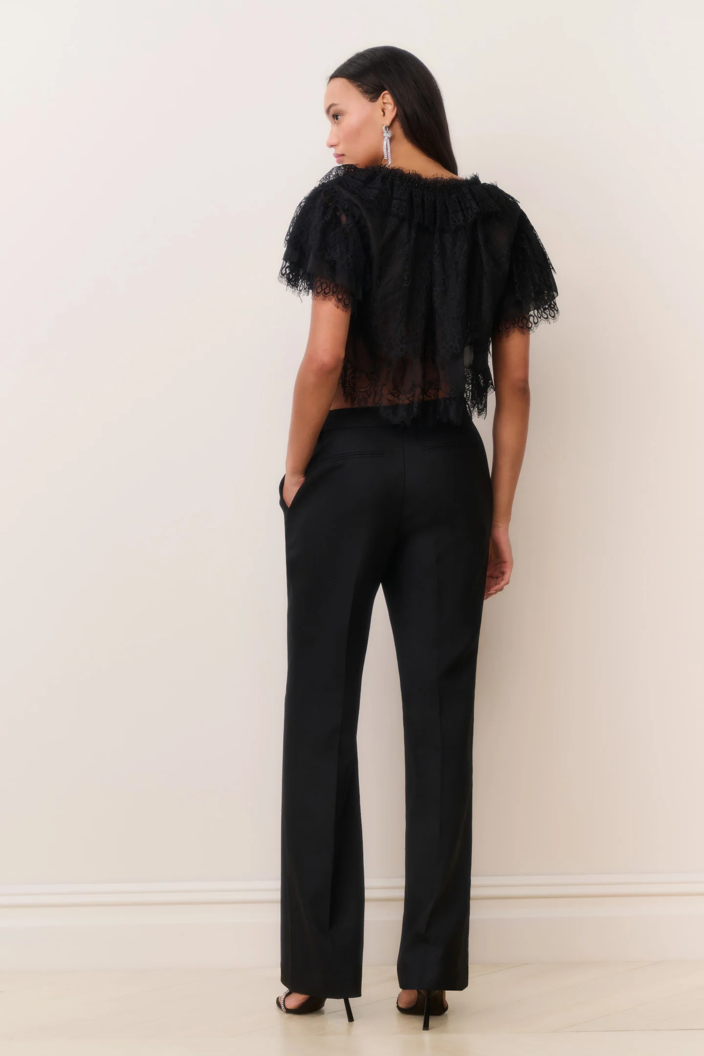 Enly Wool-Blend Wide Leg Pant - Image 3