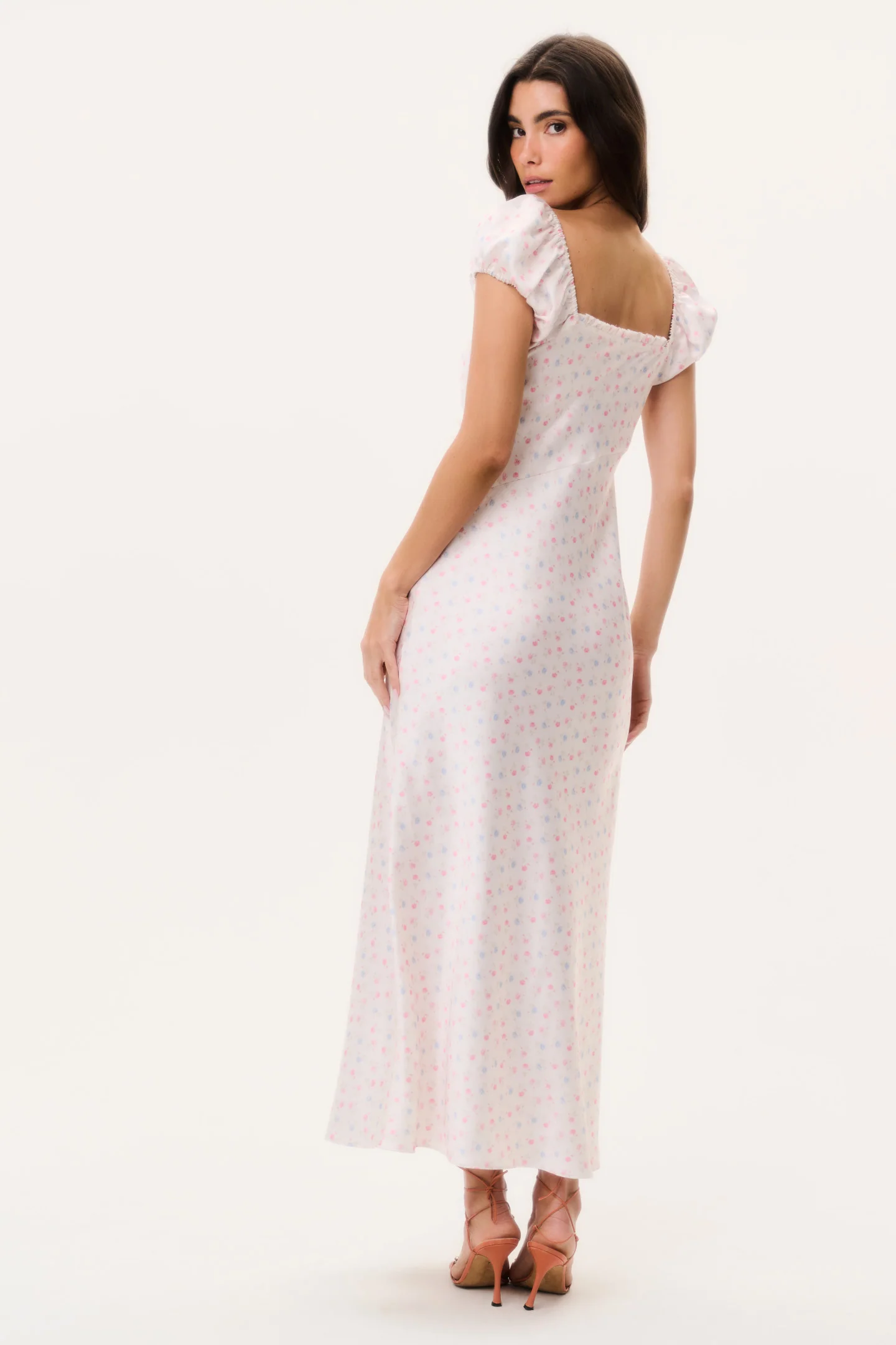 Epone Floral Puff Sleeve Maxi Dress - Image 7