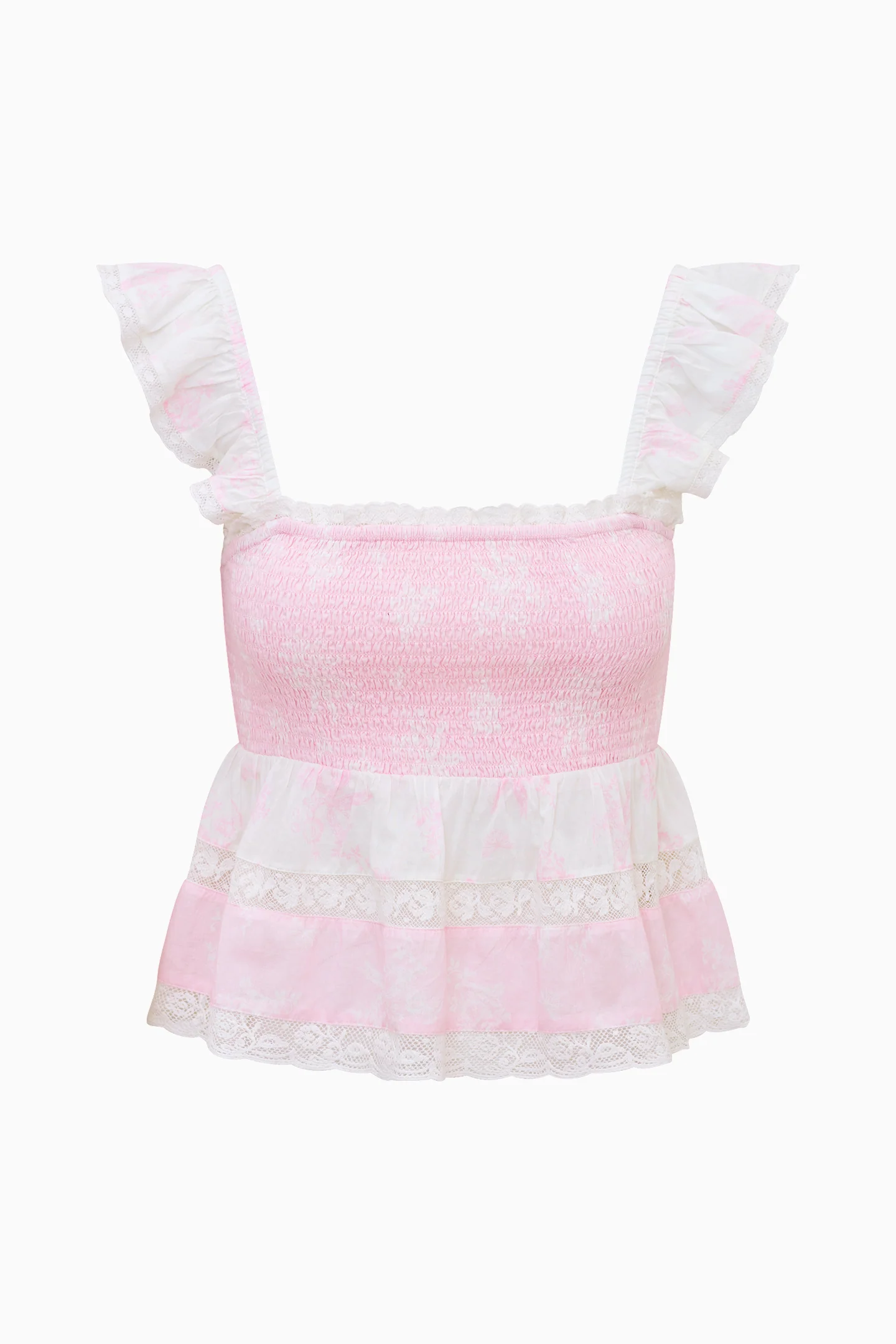 Eugene Mixed Print Cotton Top - Image 5