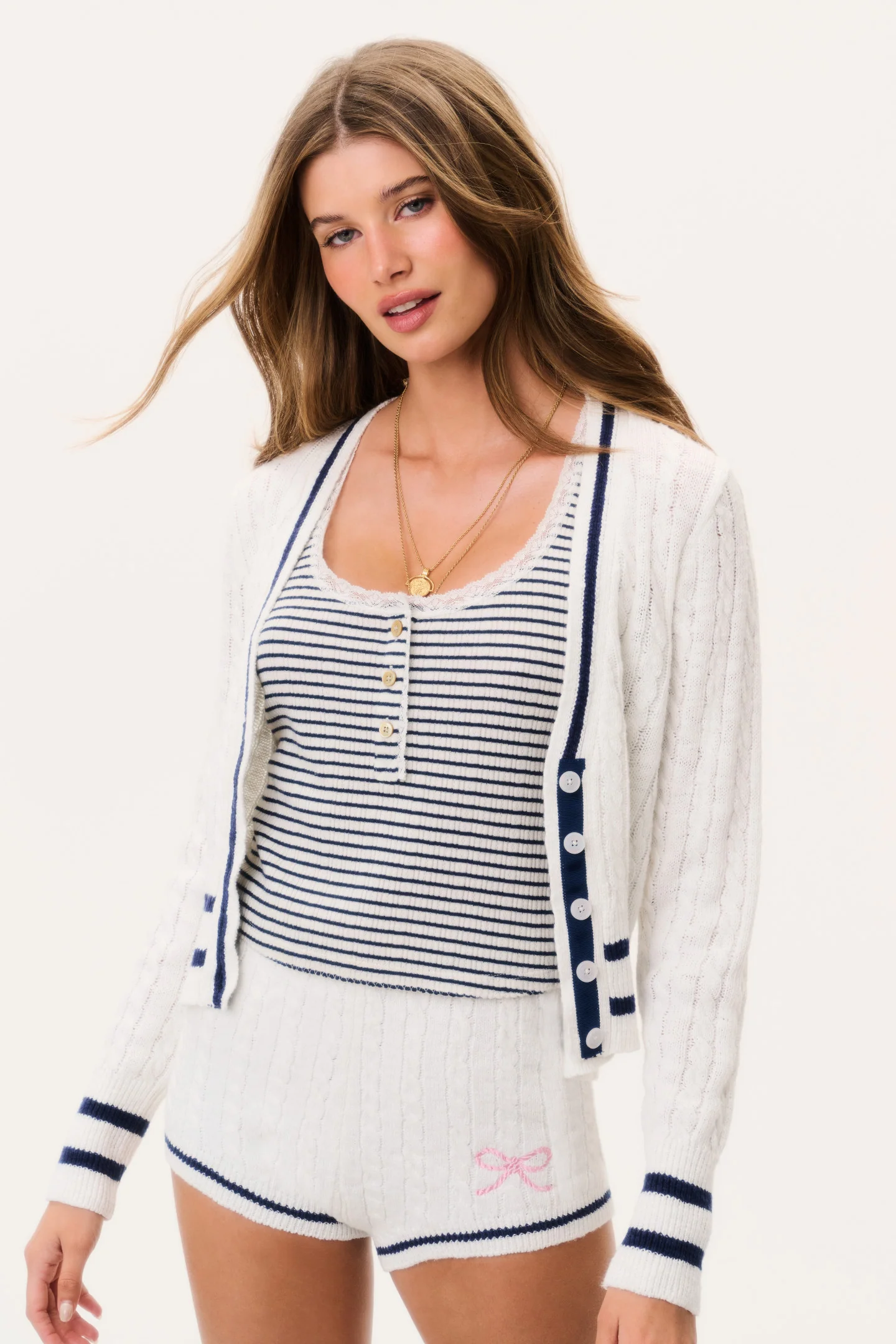 Evabella Cable Knit Cardigan - Image 2