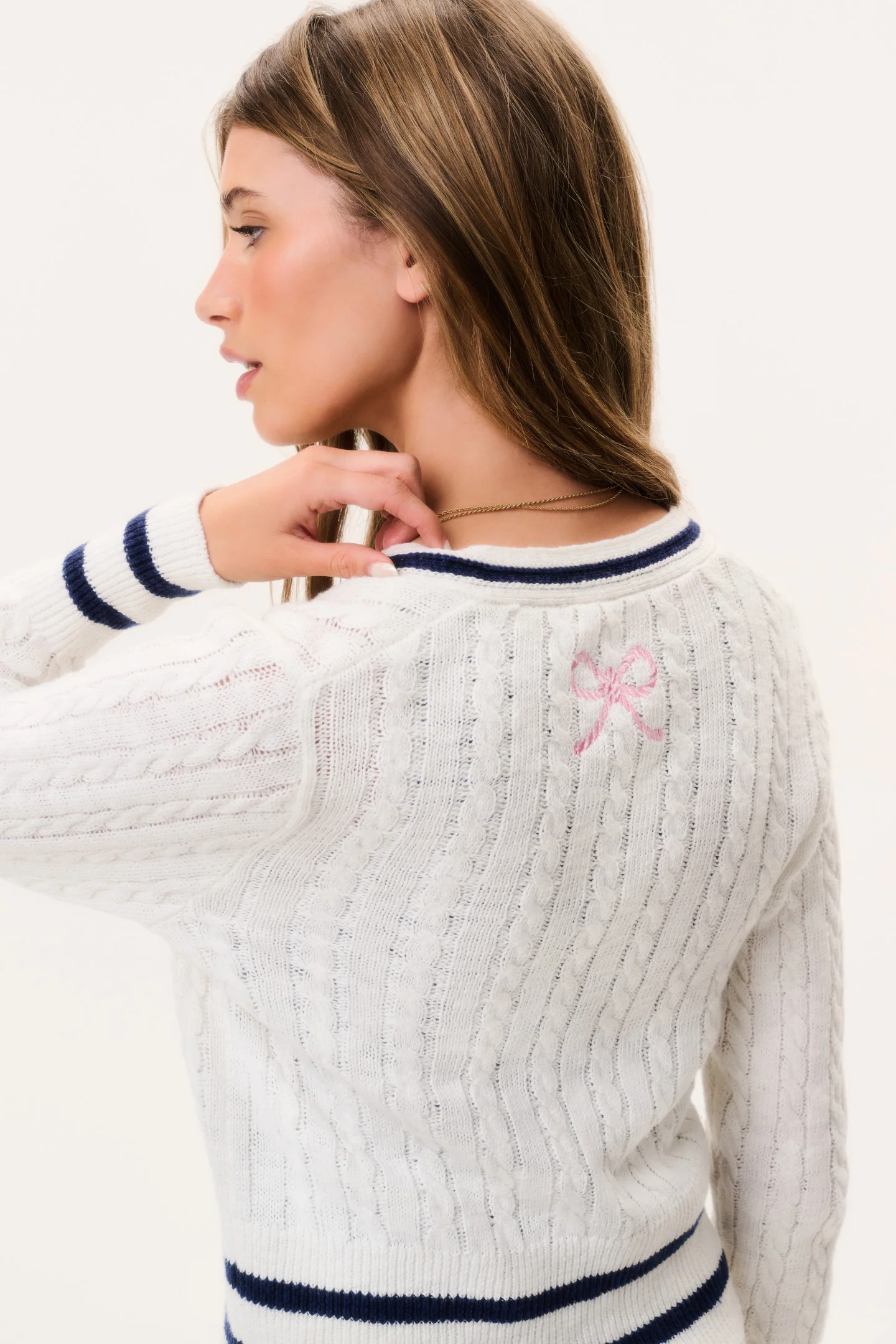 Evabella Cable Knit Cardigan - Image 5