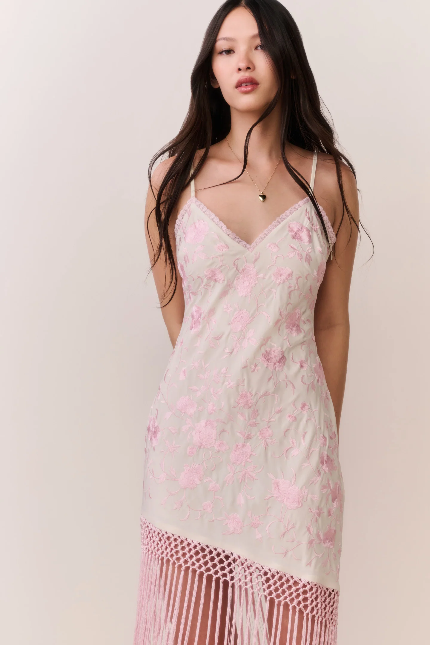 Evalette Floral Fringe Maxi Dress - Image 2