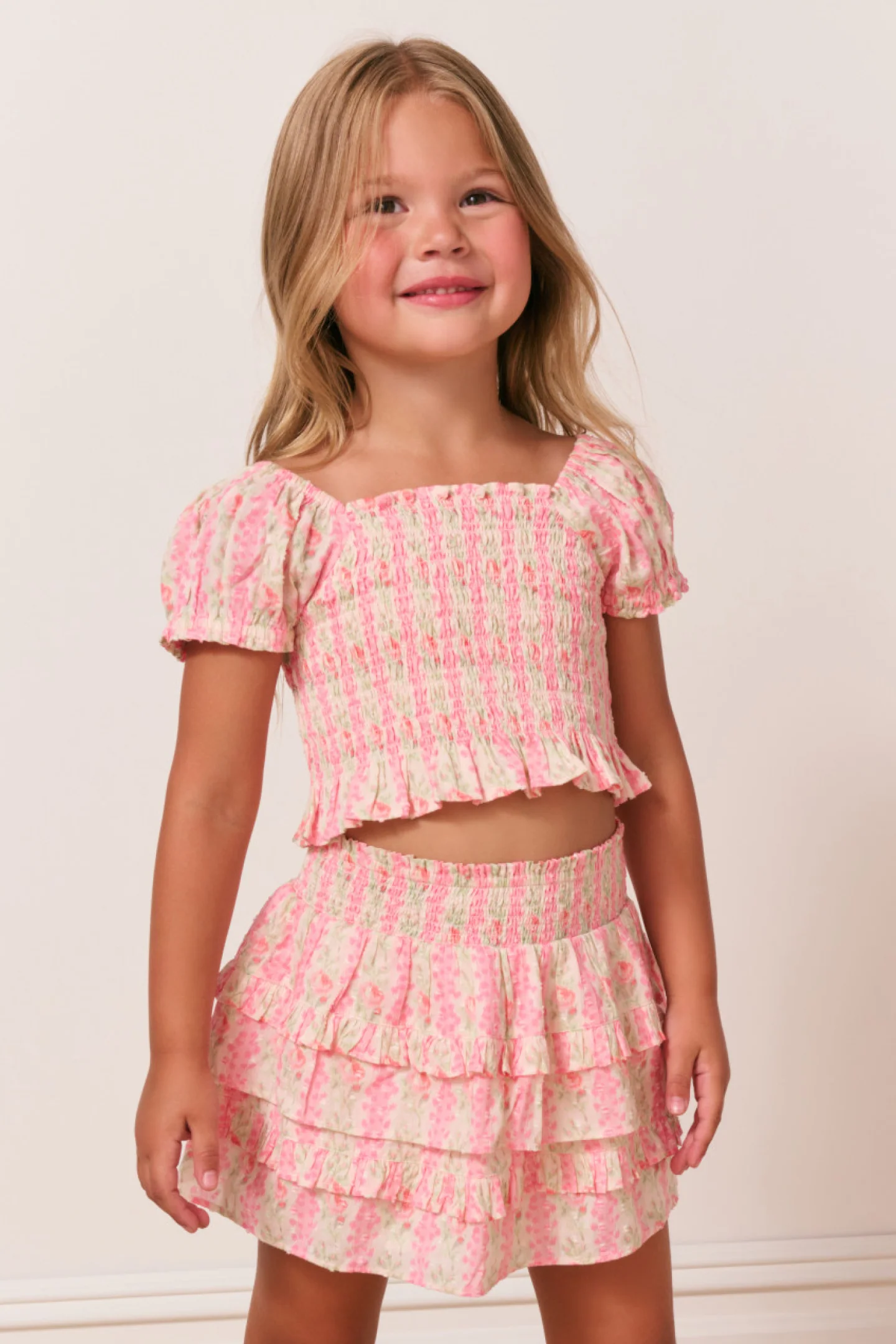 Girls Fabielle Heirloom Print Top - Image 3