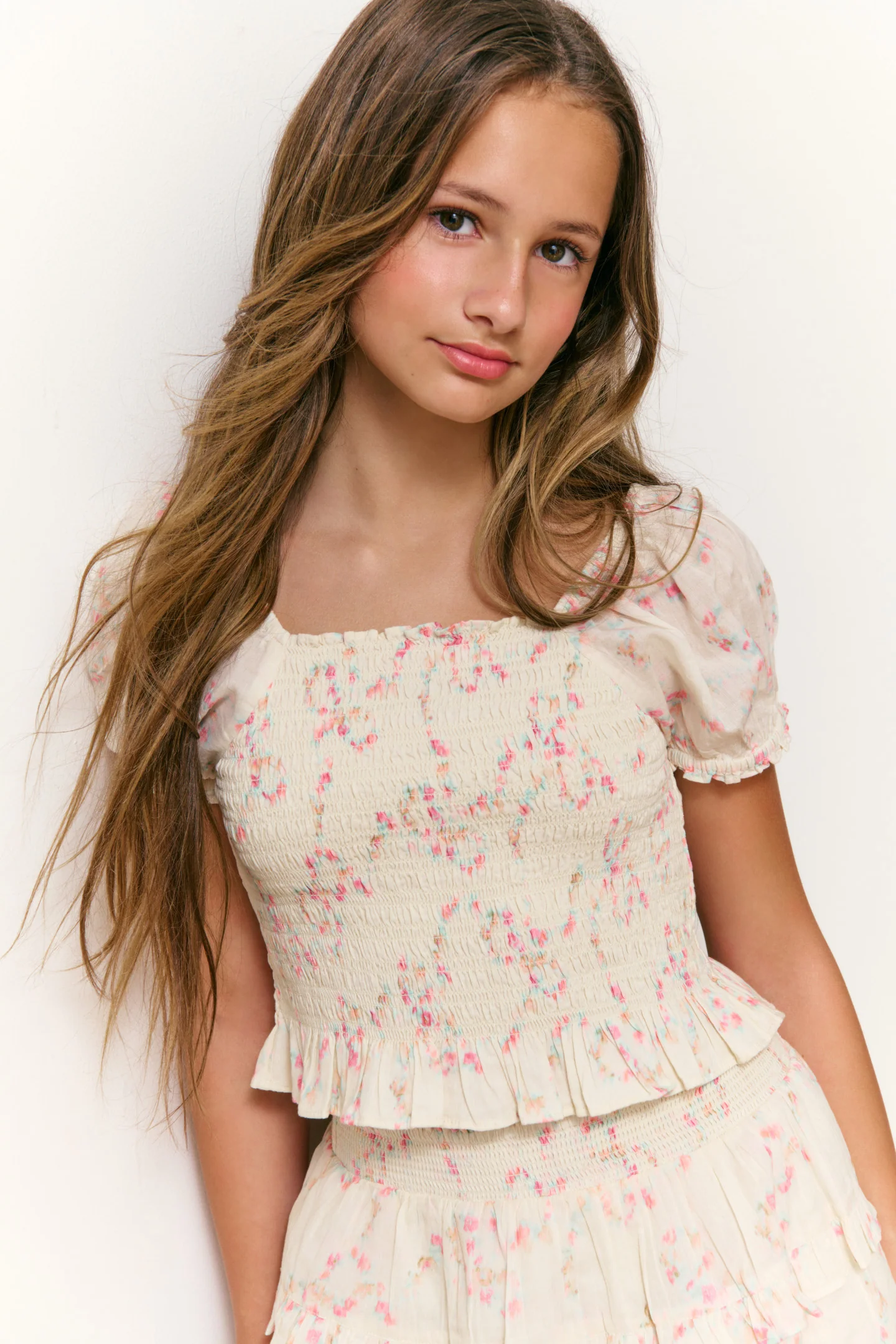 Girls Fabielle Luna Rosa Fleur Top - Image 6