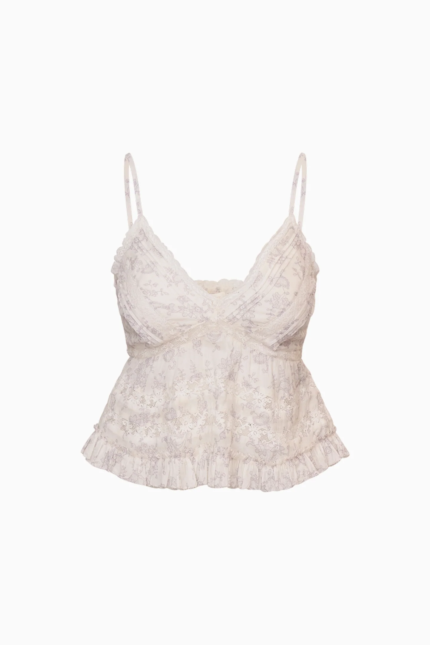 Faelith Lace Printed Cotton Top - Image 4