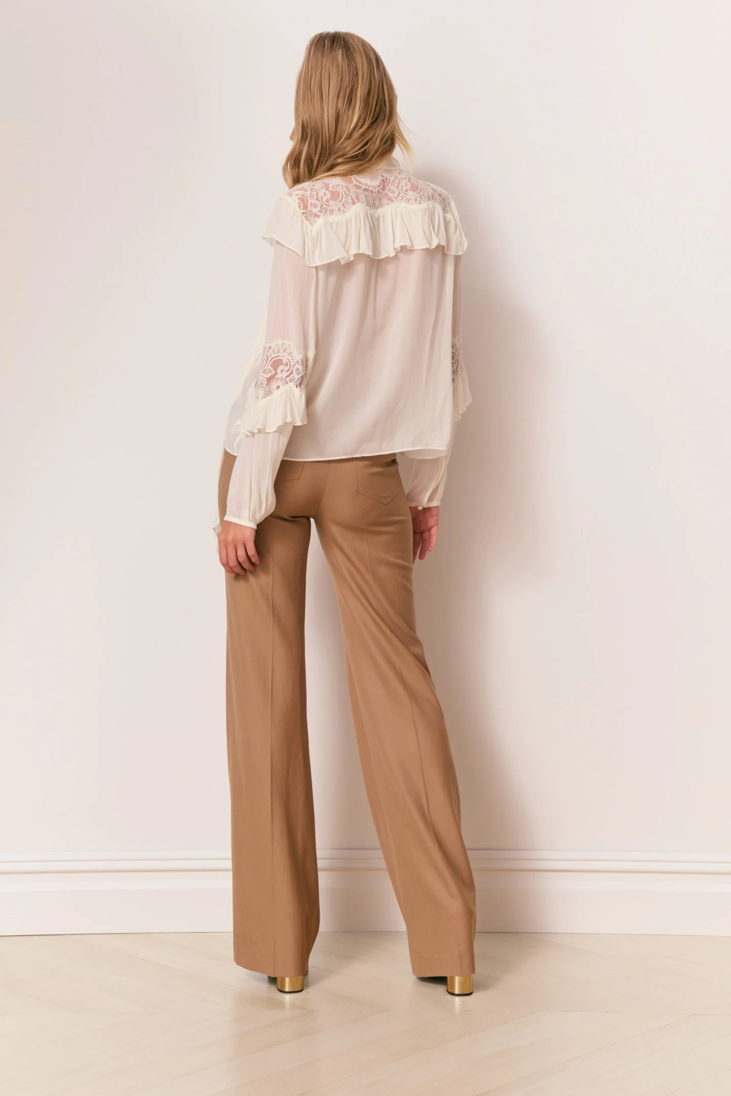 Farah Chiffon Lace Blouse - Image 4