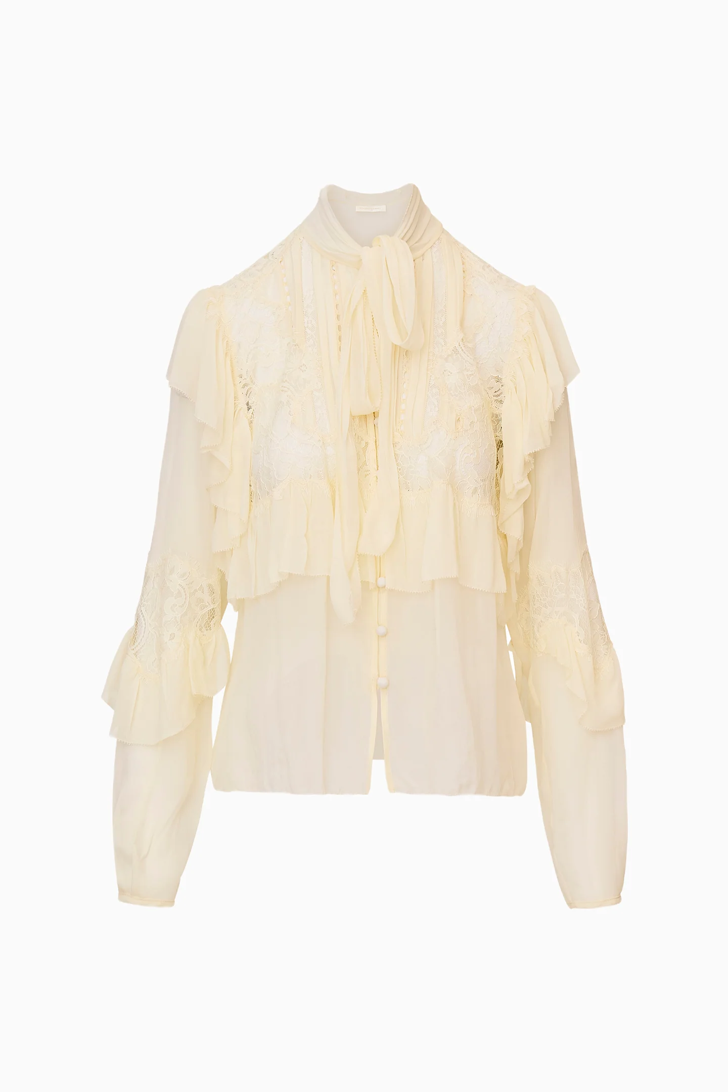 Farah Chiffon Lace Blouse - Image 5