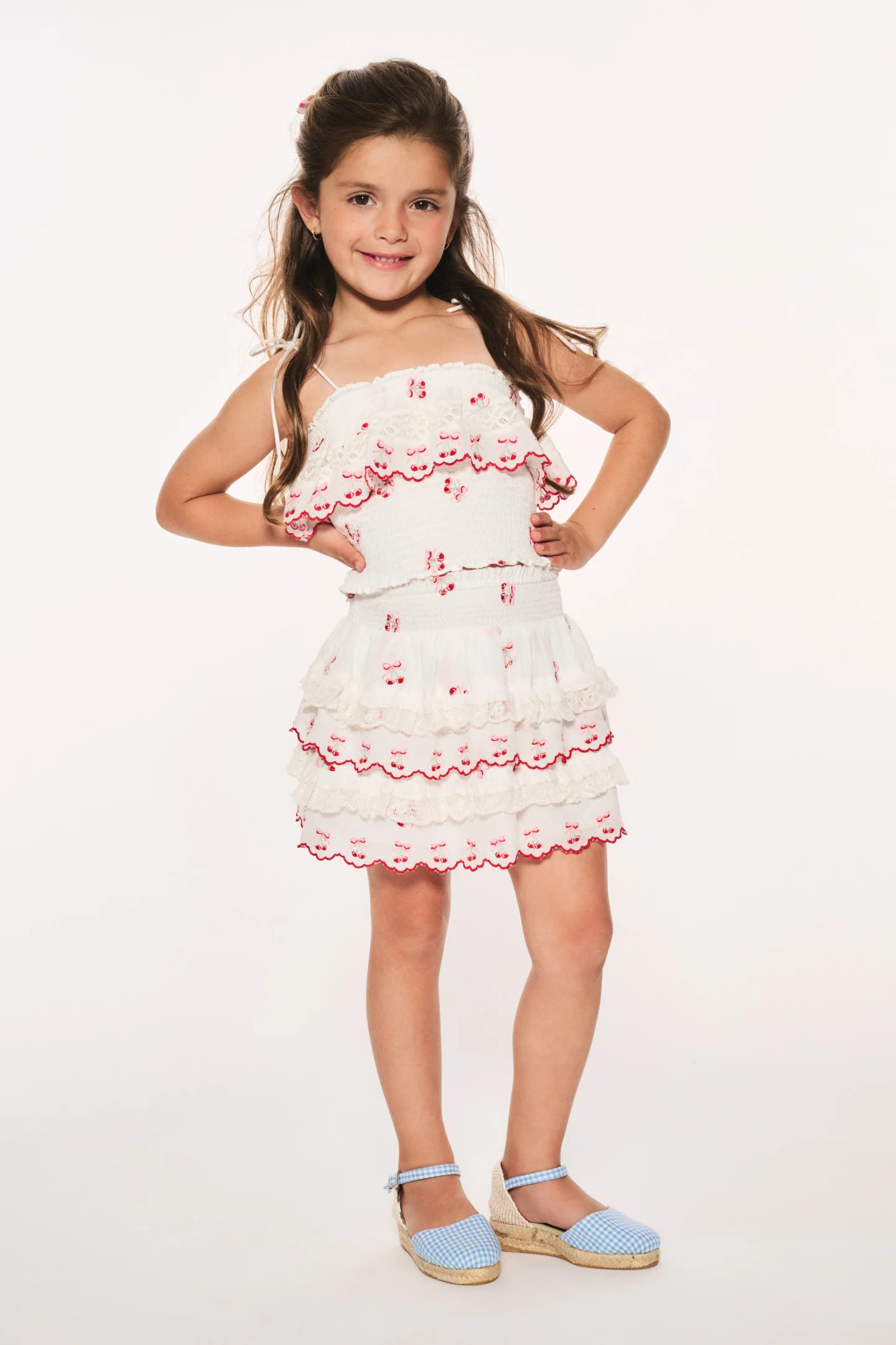 Girls Fatima Cotton Cherry Top - Image 3