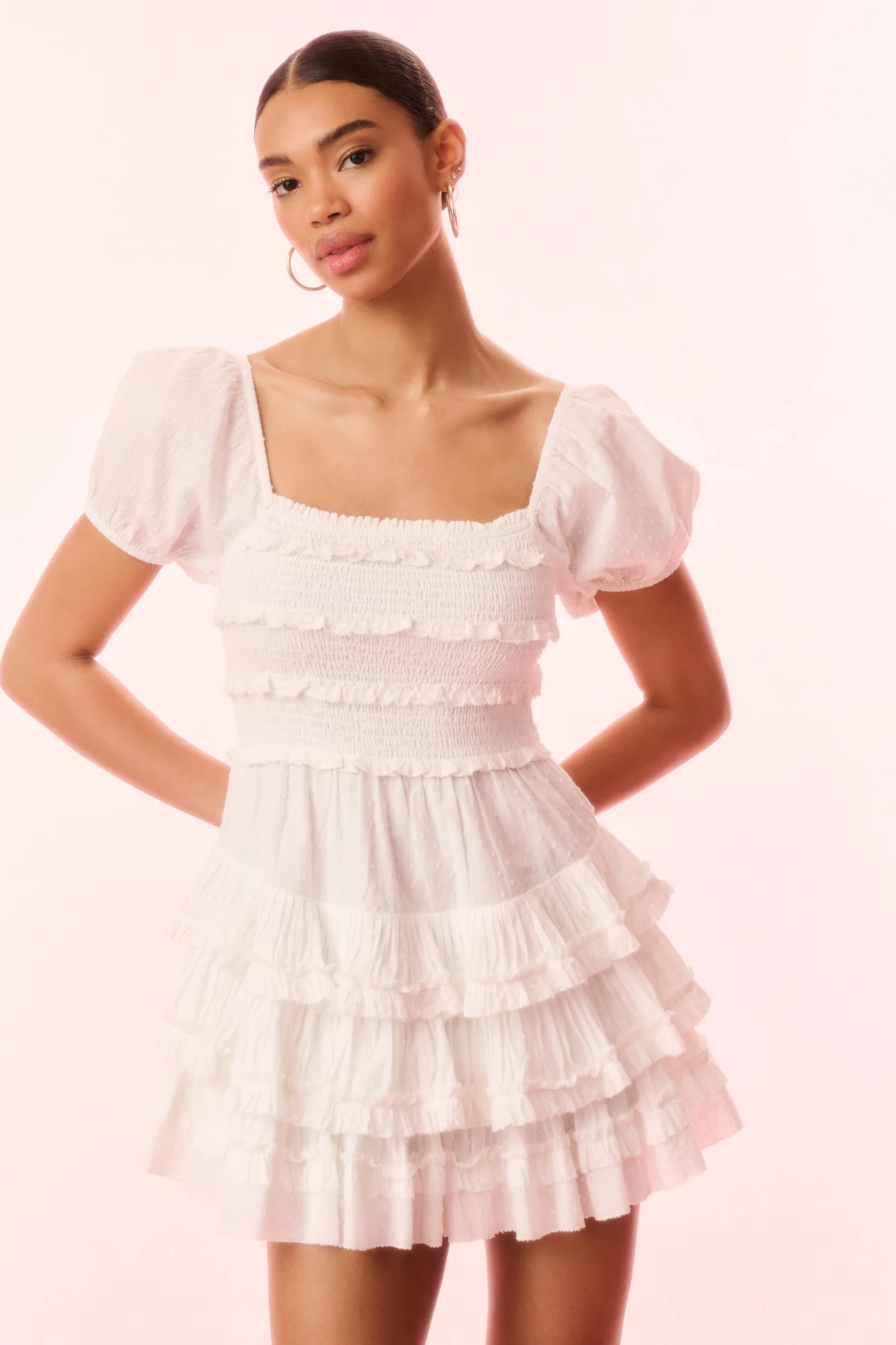 Fellows Cotton Ruffle Mini Dress - Image 2