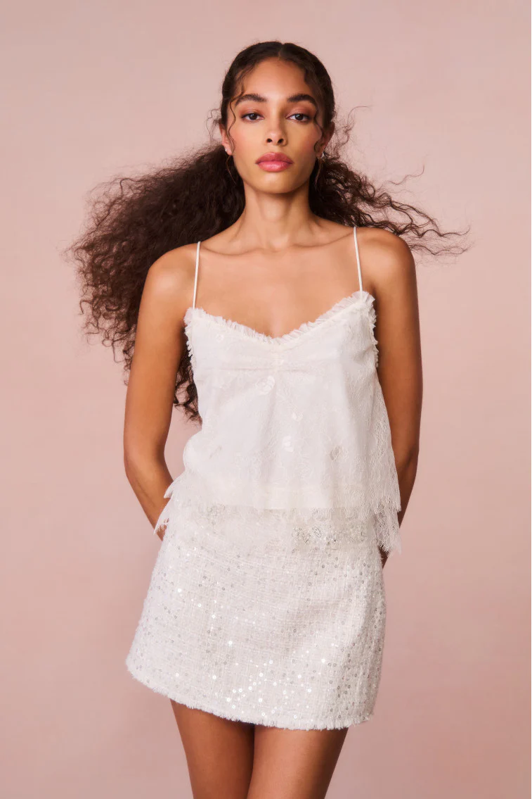 Ferni Lace Cami Top - IVORY - Image 2