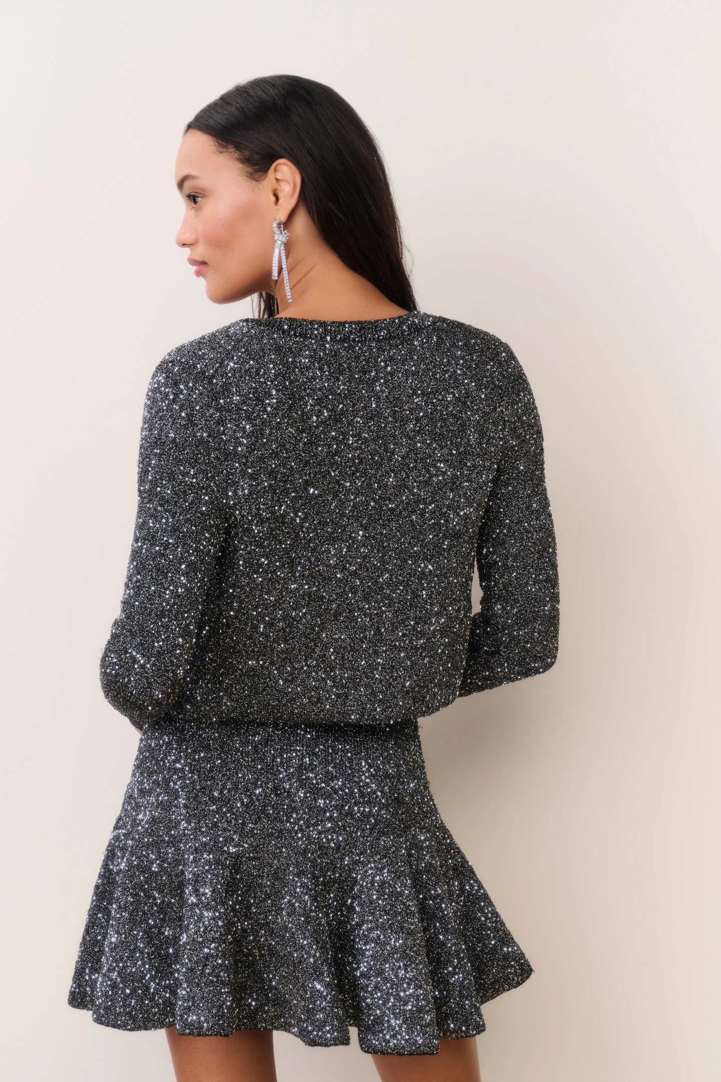 Ferra Sequin Stretch Knit Cardigan - Image 10