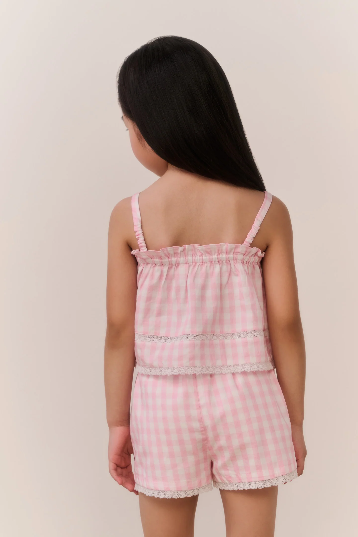 Little Girls Fiorella Gingham Top - Image 4