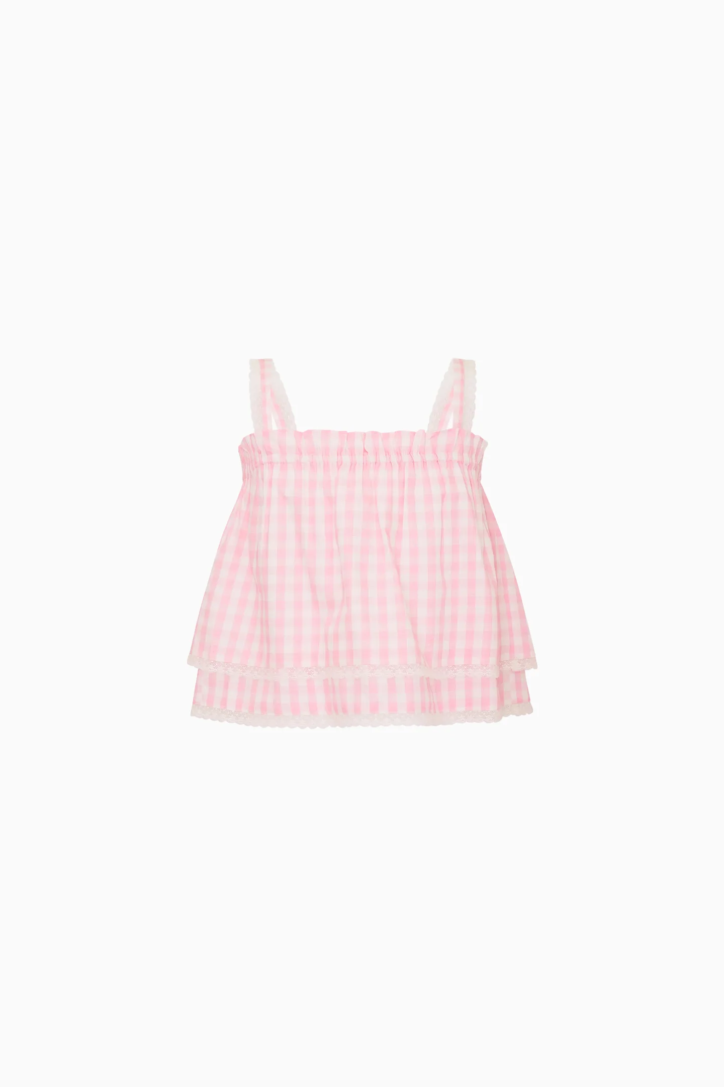 Little Girls Fiorella Gingham Top - Image 5