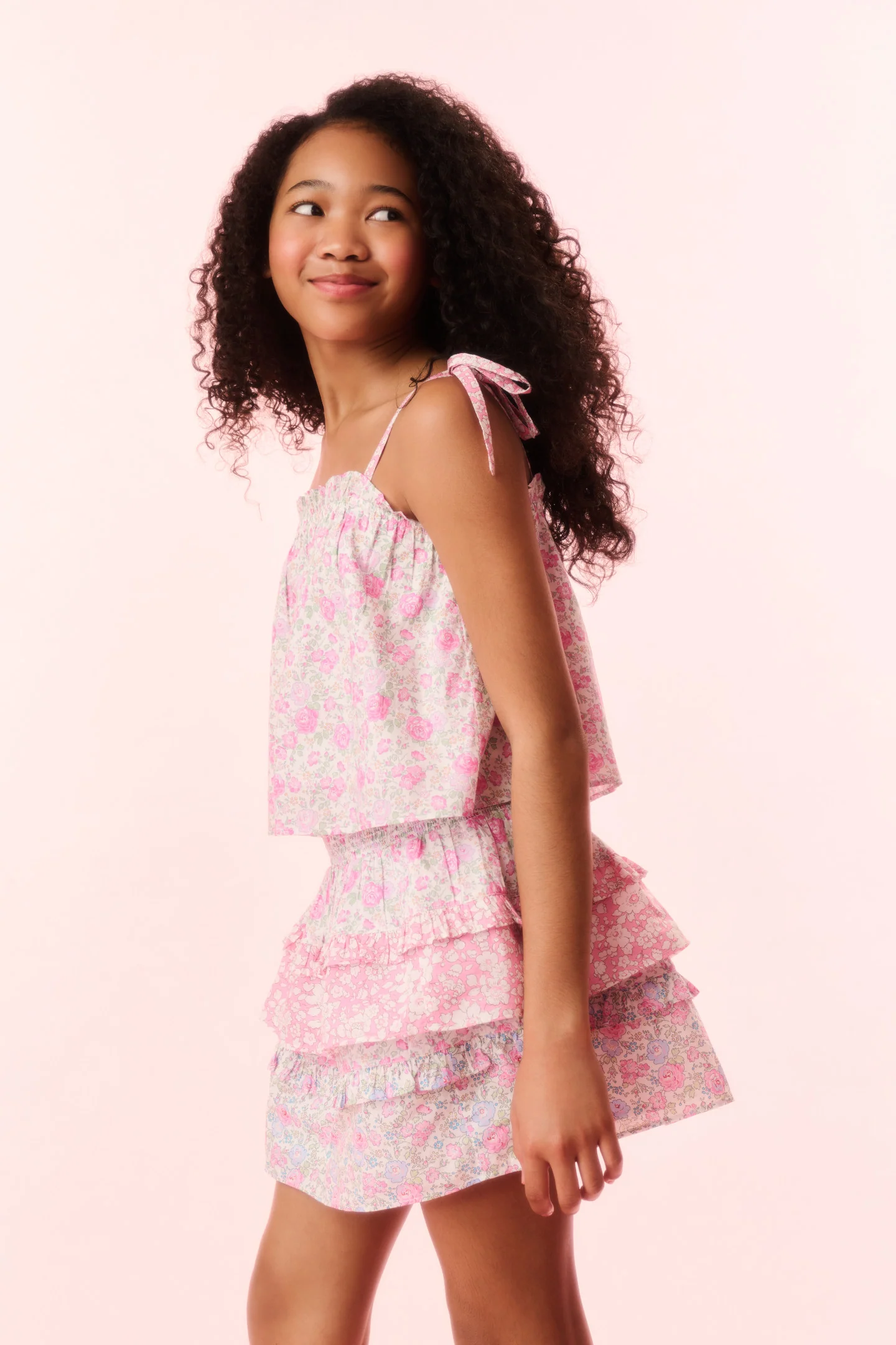 Girls Fiorella Liberty Fabric Top - Image 3