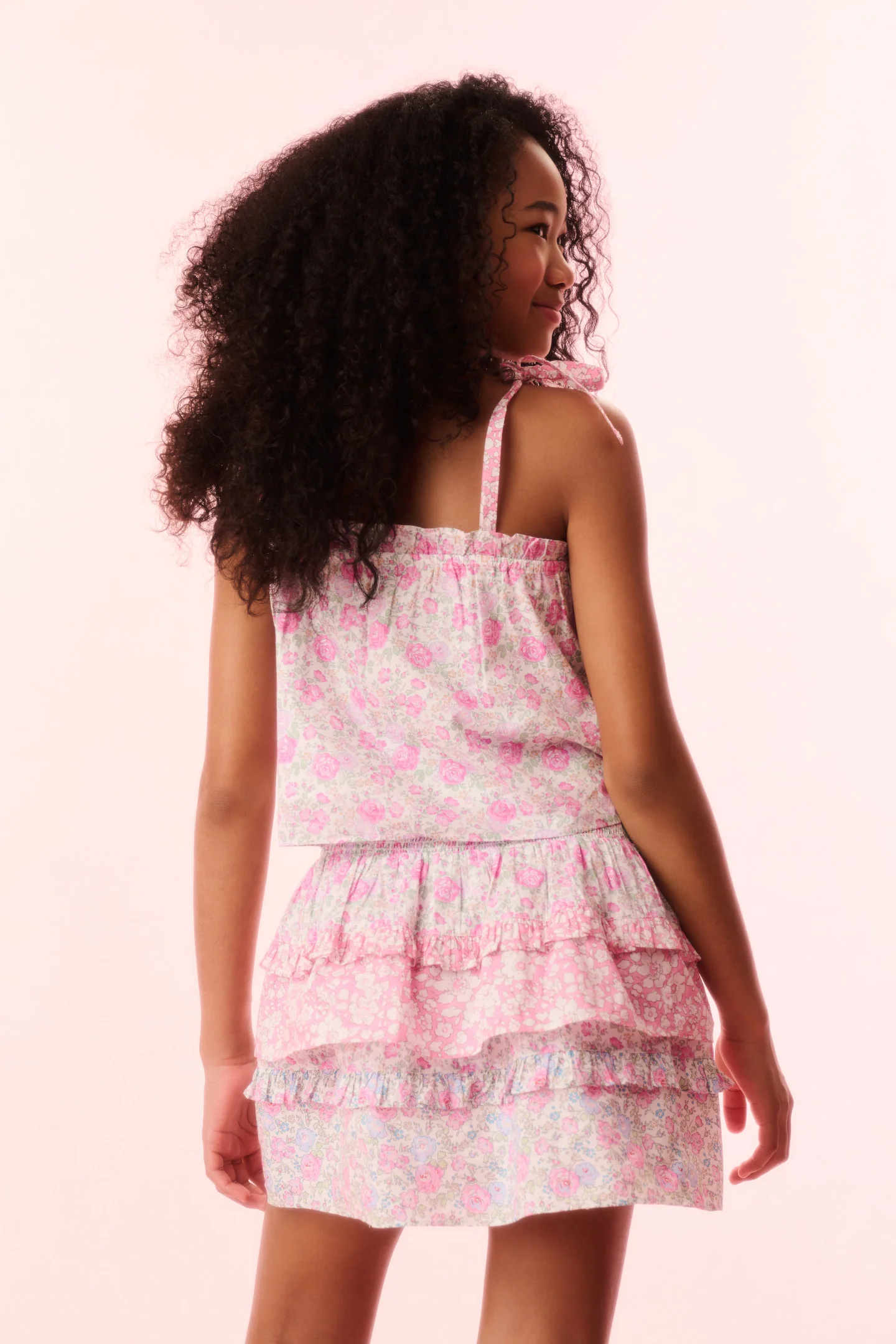 Girls Fiorella Liberty Fabric Top - Image 4