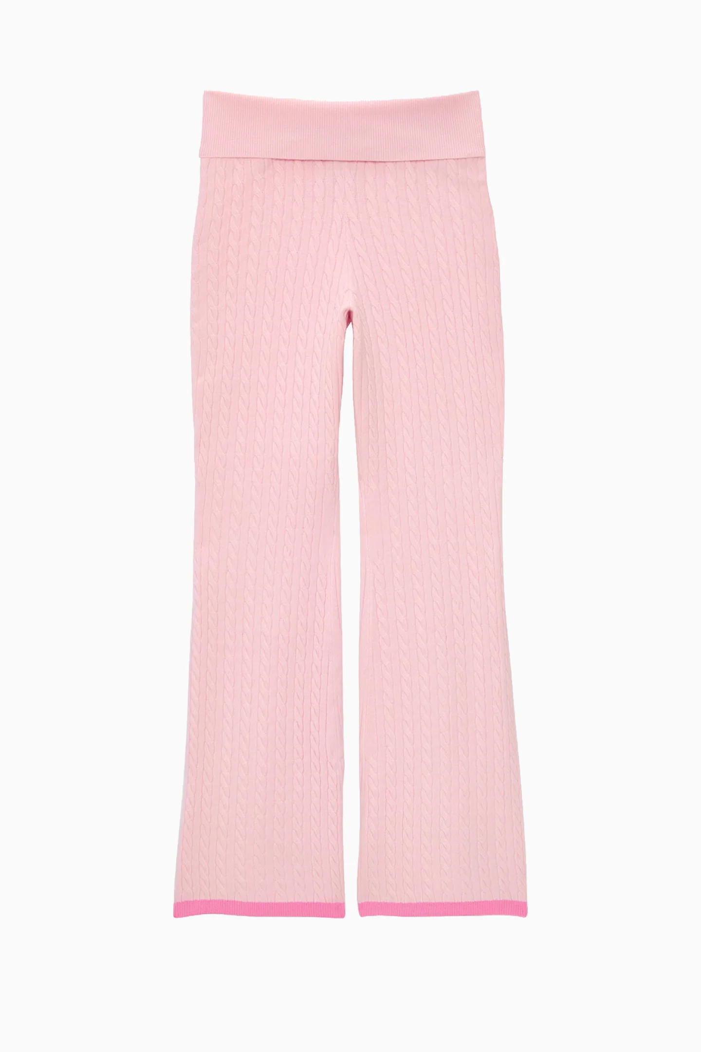 PINK x LoveShackFancy Foldover Flare Knit Pant - Image 3