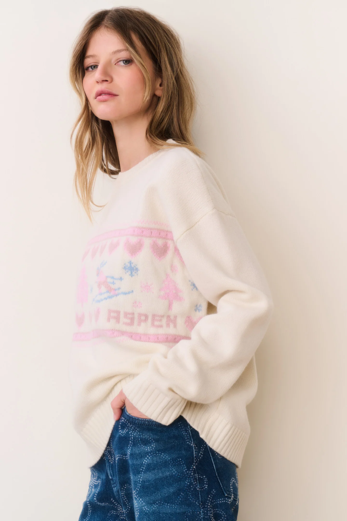 Francie Wool Jacquard Pullover - Image 4