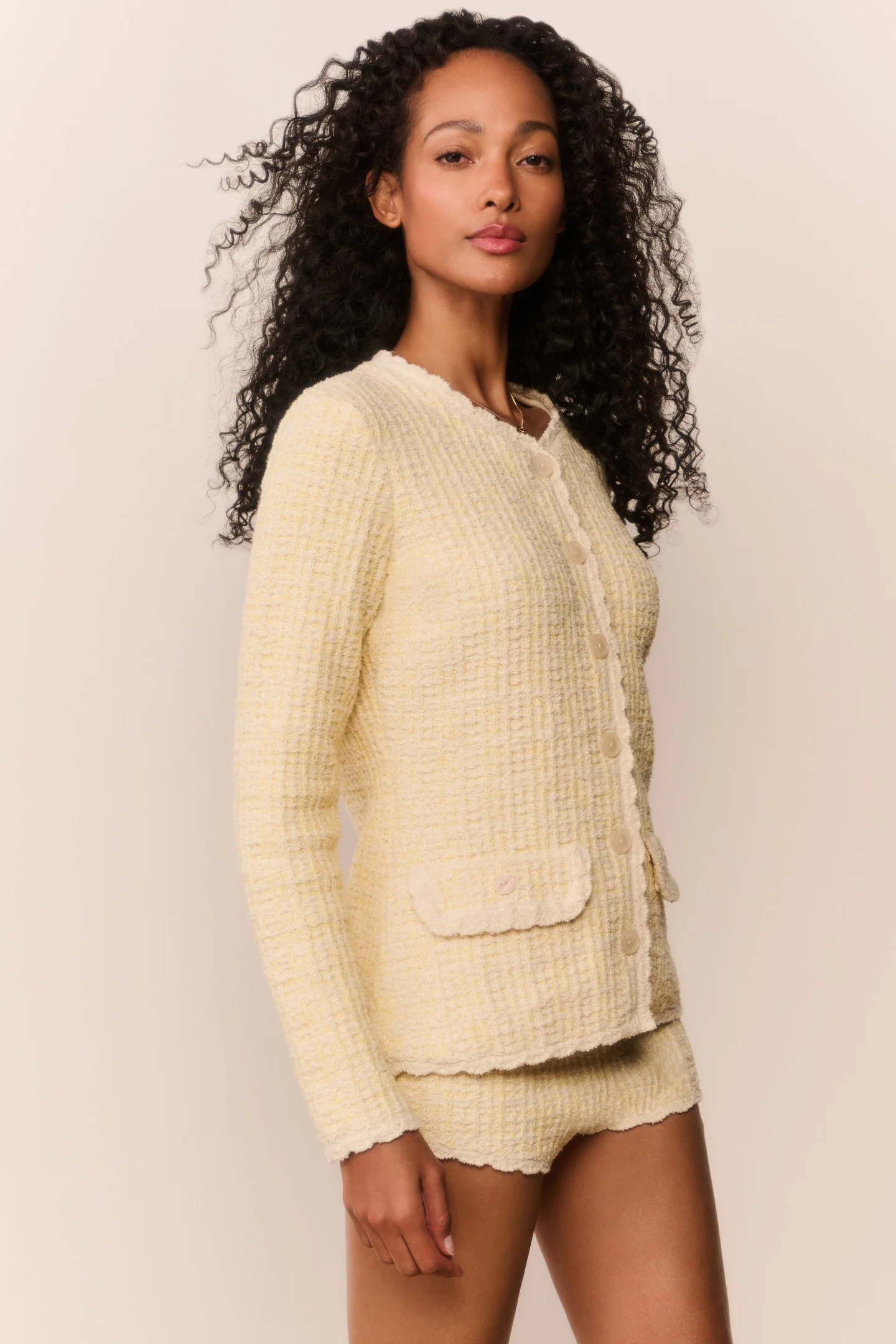 Gaililee Knit Tweed Cardigan - Image 4