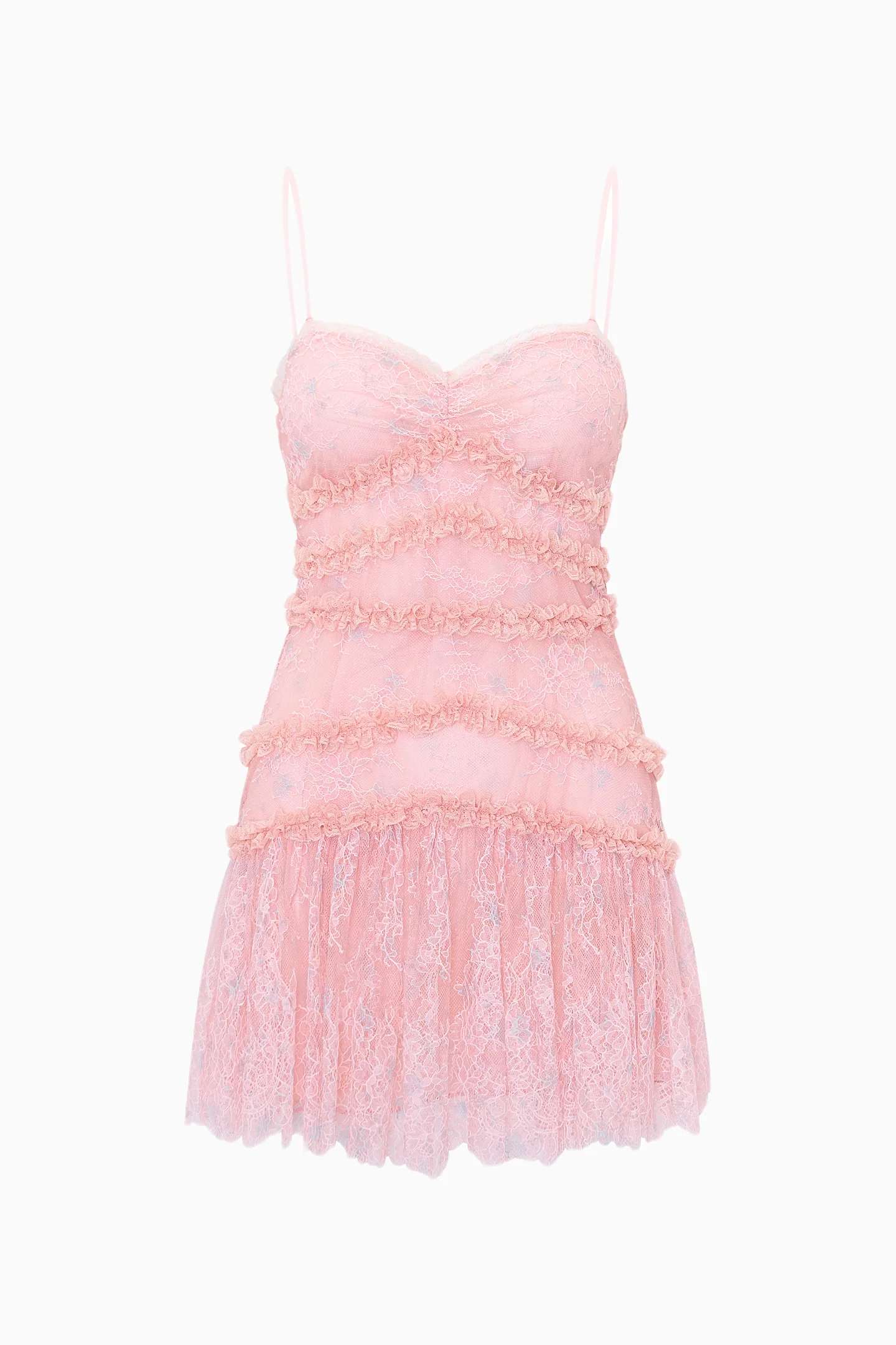 Galilea Chantilly Lace Mini Dress - Image 5