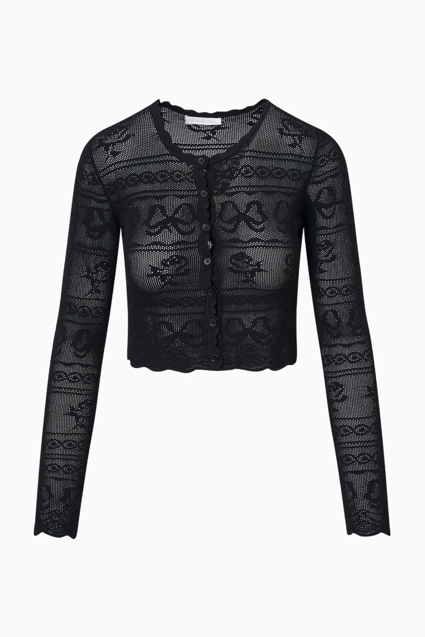 Gretta Knit Bow Cardigan - BLACK - Image 7