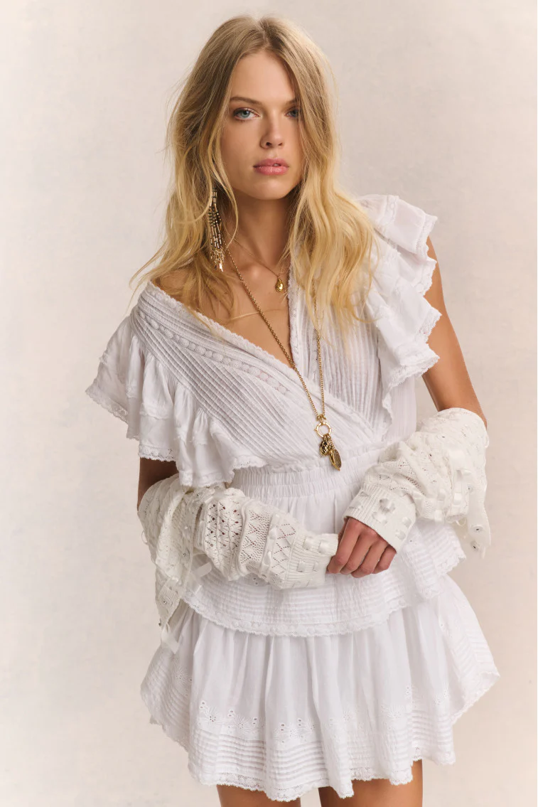 Gwen Mini Dress - WHITE - Image 3
