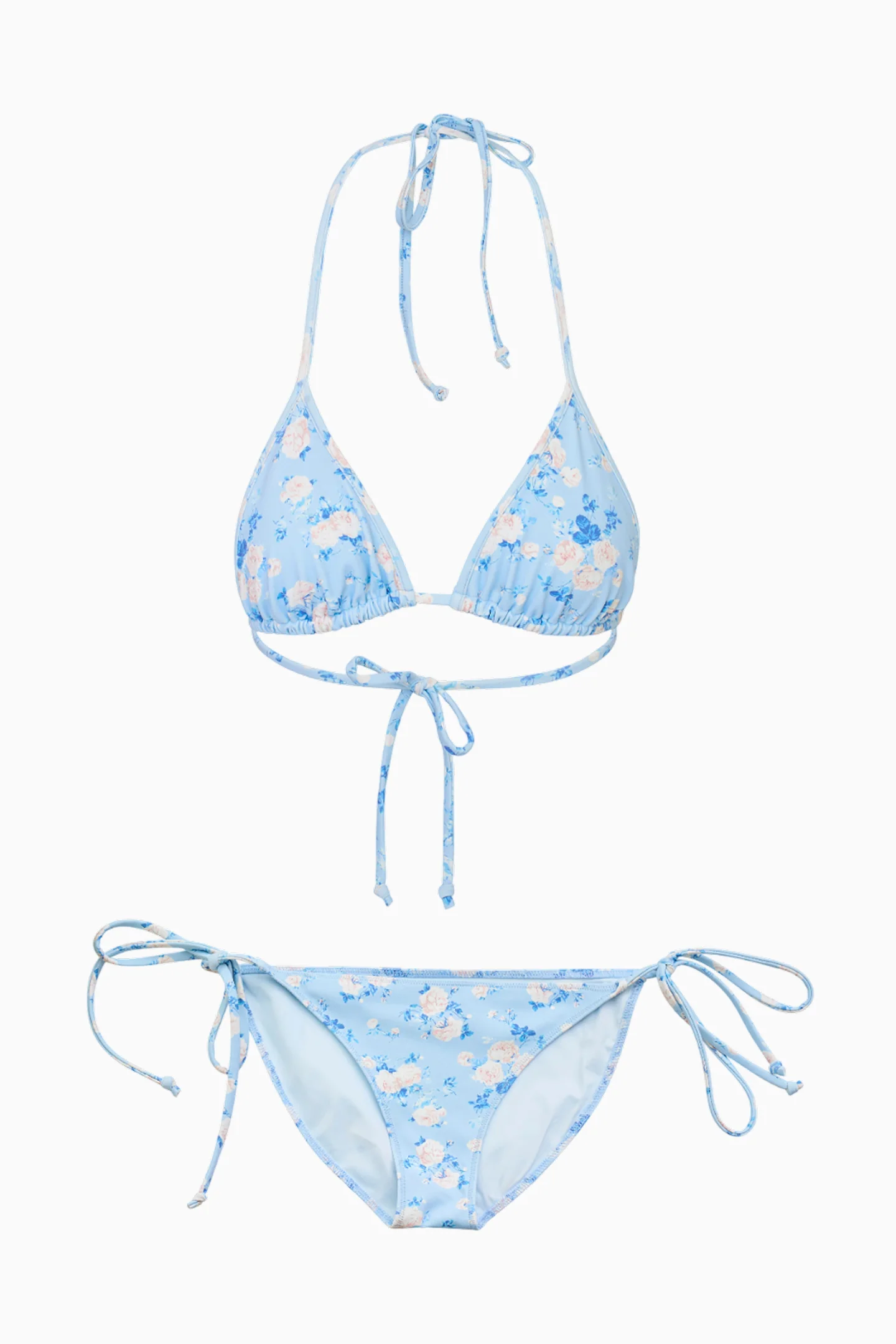 Harbor Floral Triangle Bikini - WHISPER BLUE - Image 6