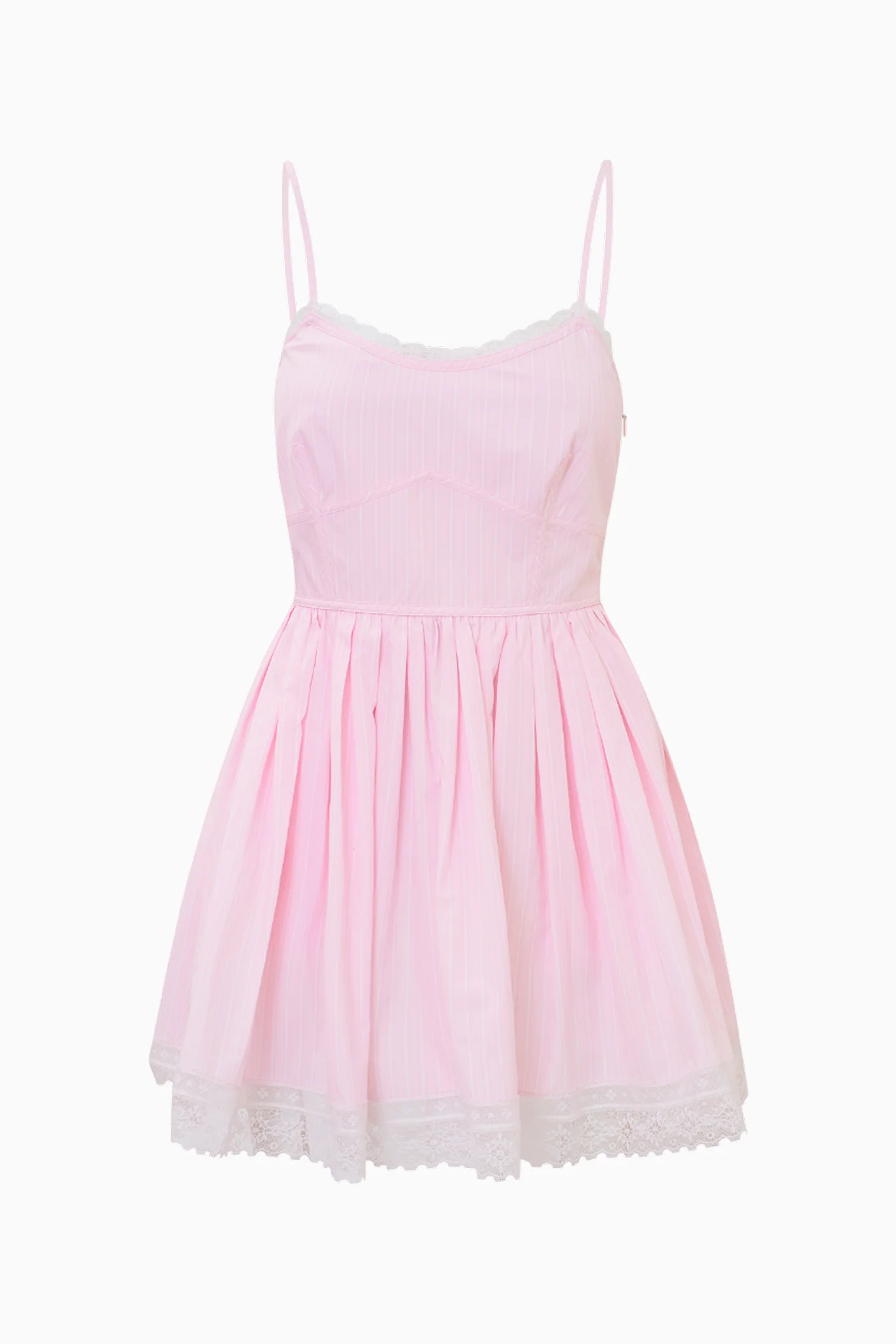 Harrisine Cotton Pinstripe Mini Dress - Image 9