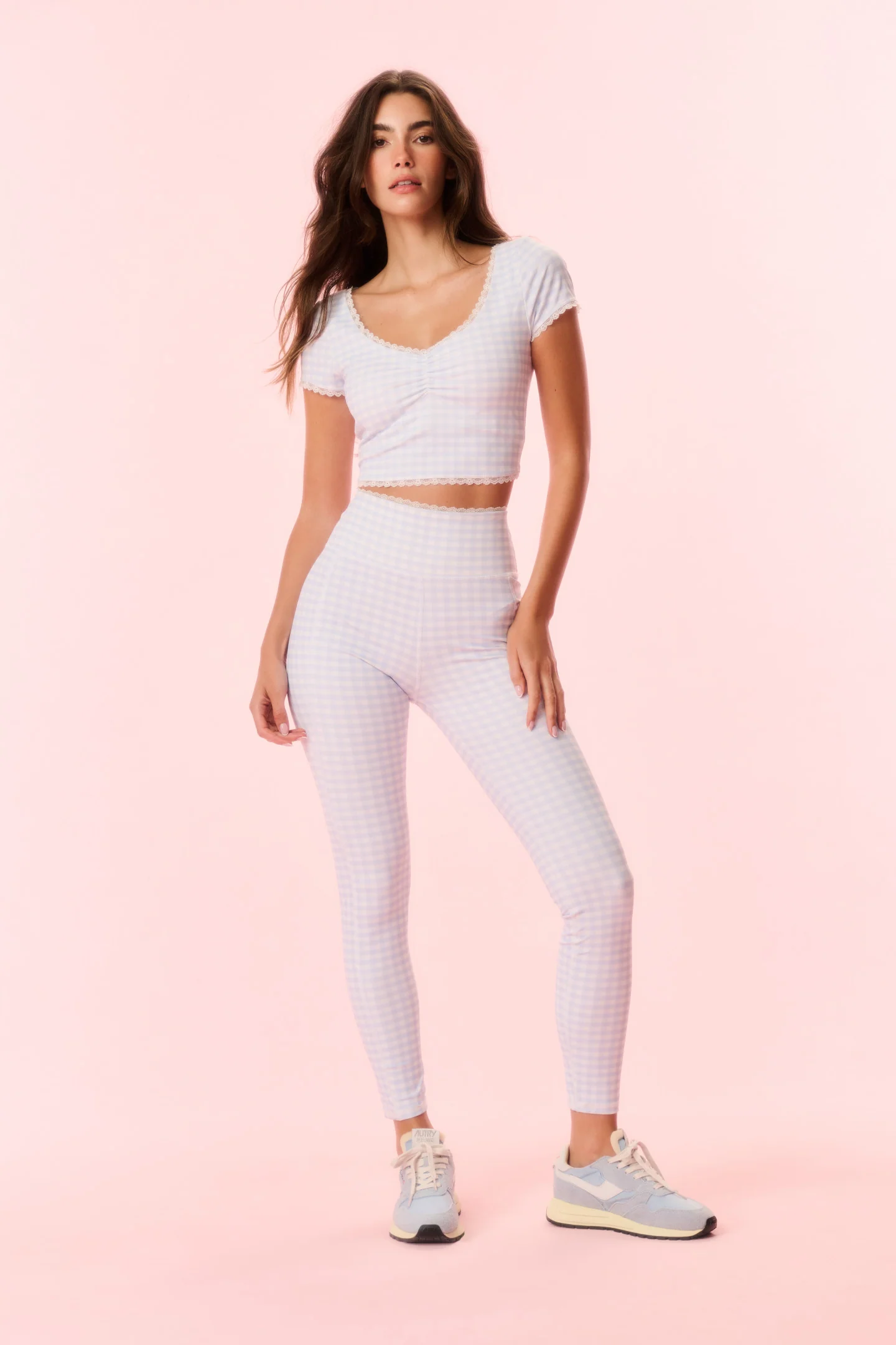 Highland Gingham Print Leggings - Image 2