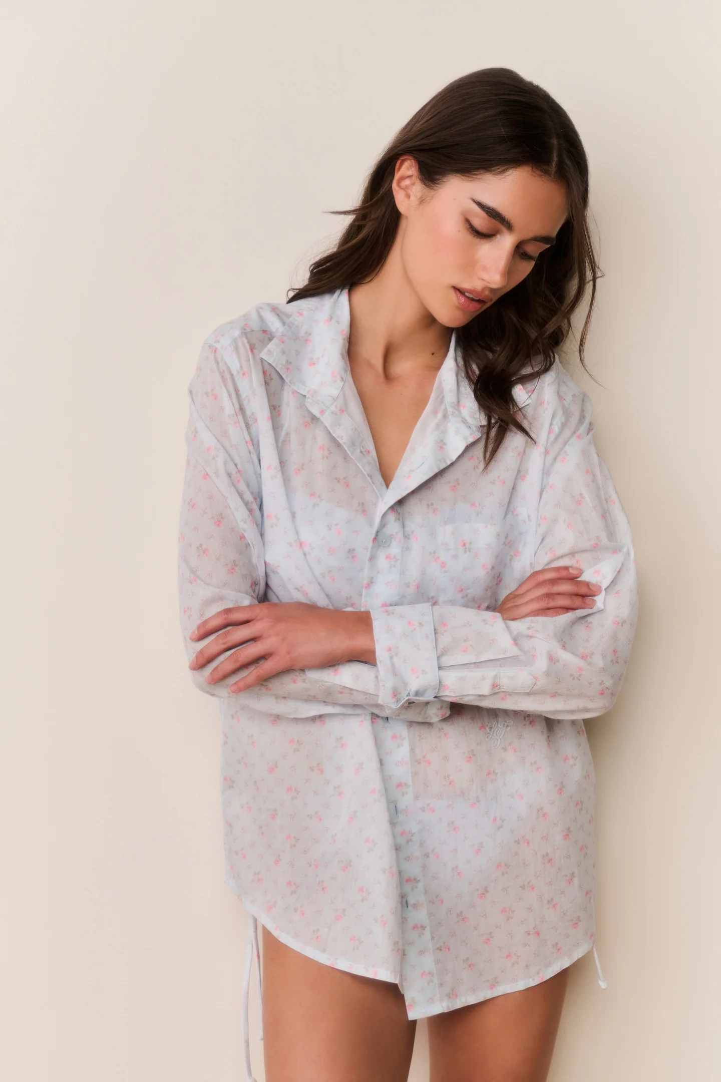 Hudley Floral Cotton Unisex Shirt - Image 3