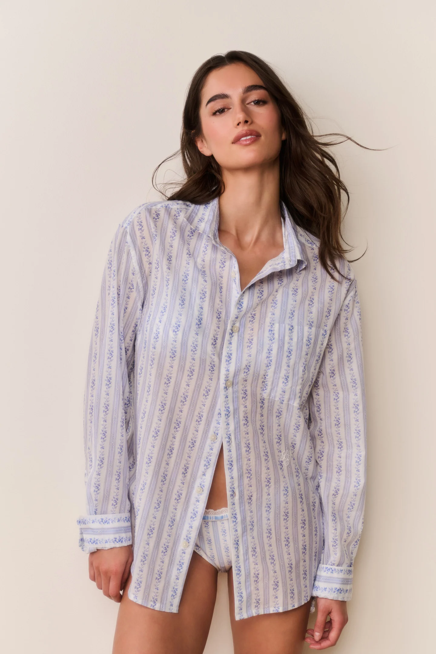 Hudley Floral Cotton Unisex Shirt - Image 11