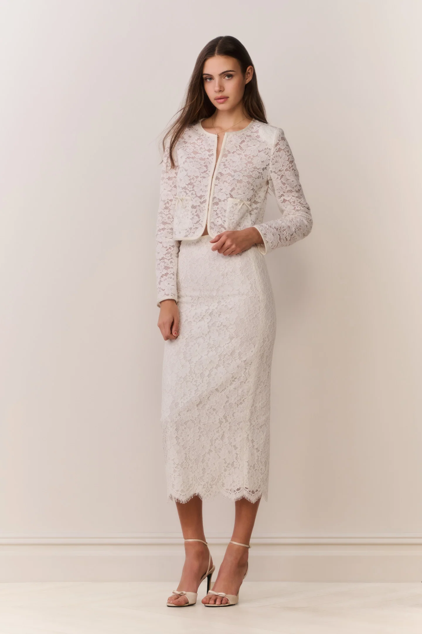 Ilse Lace Midi Pencil Skirt - Image 2