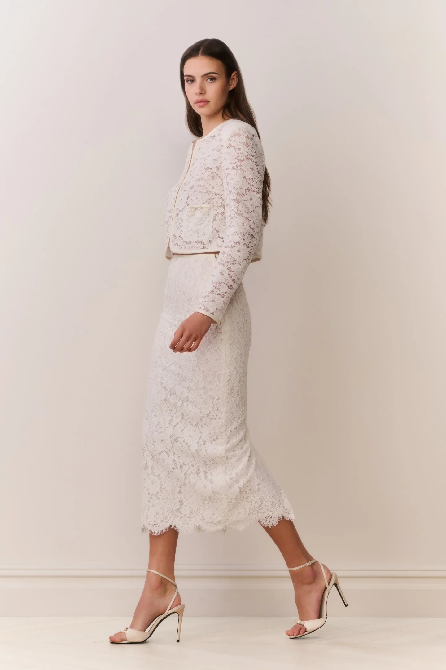 Ilse Lace Midi Pencil Skirt - Image 3