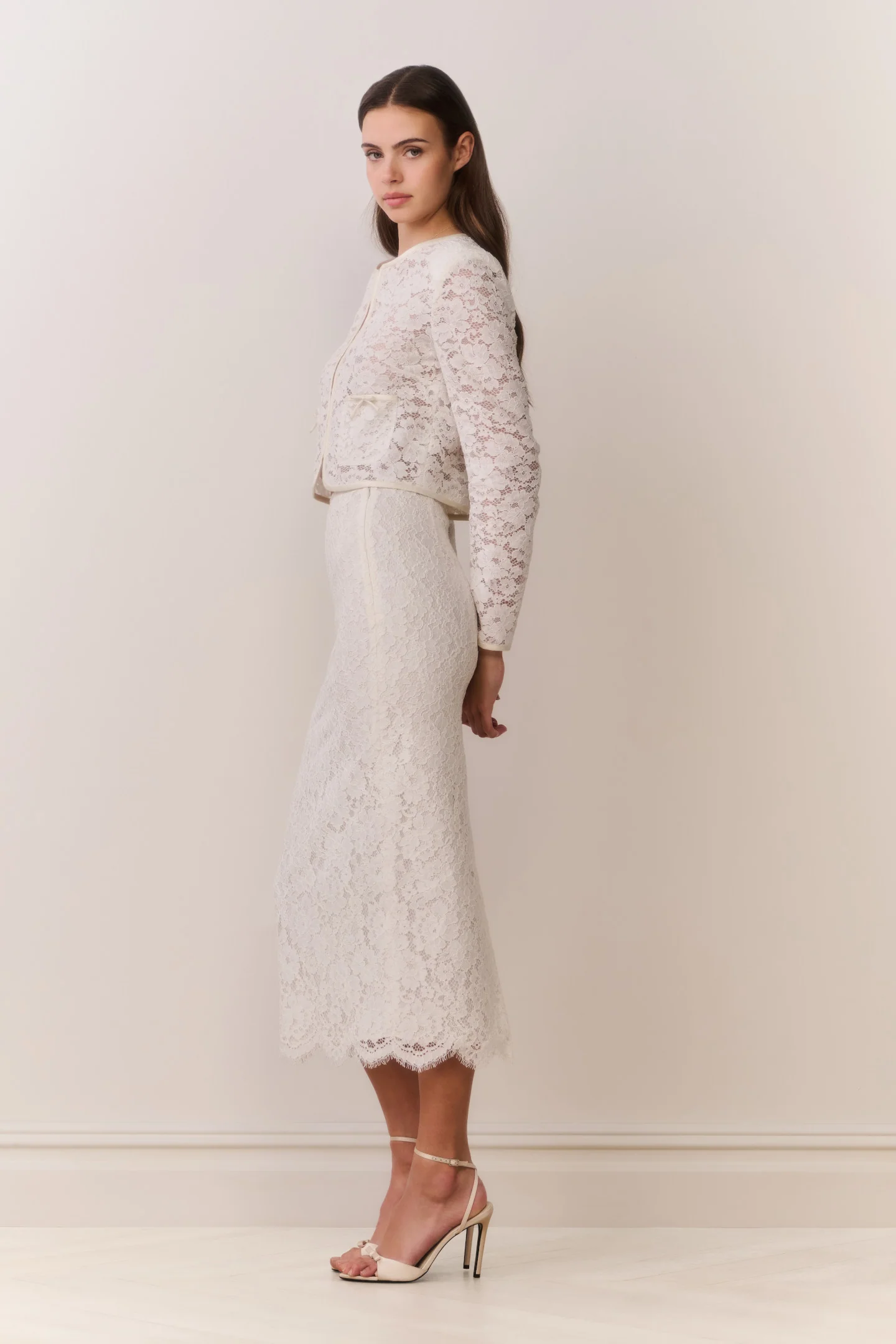 Ilse Lace Midi Pencil Skirt - Image 4