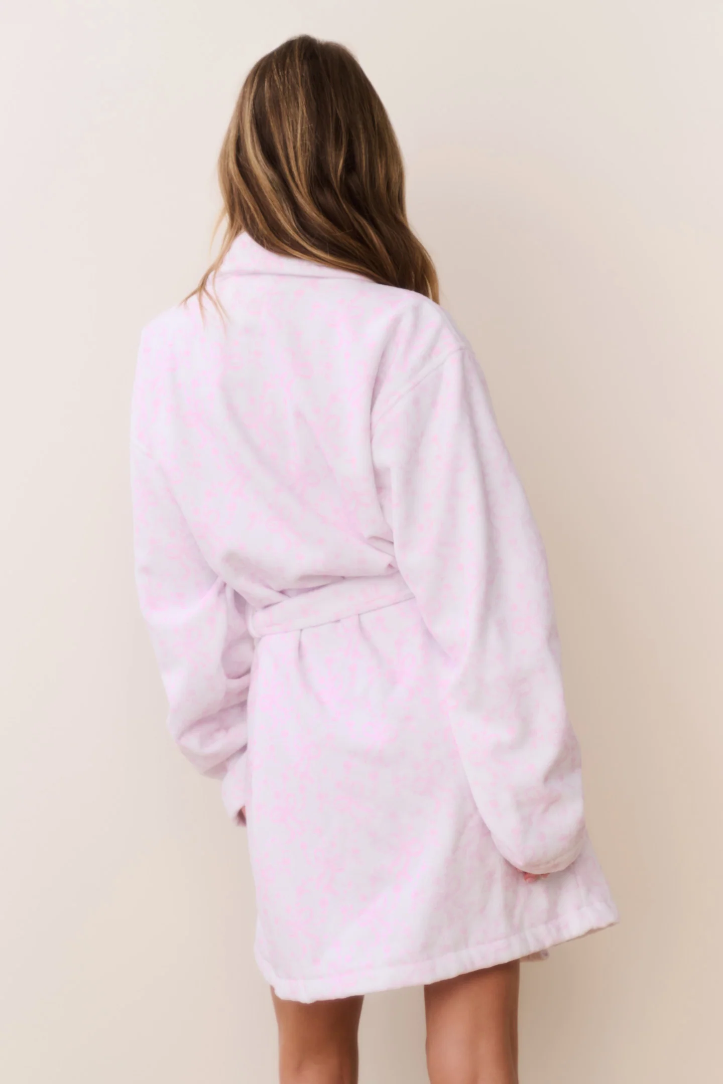 Indie Cotton Bow Print Bath Robe - Image 4